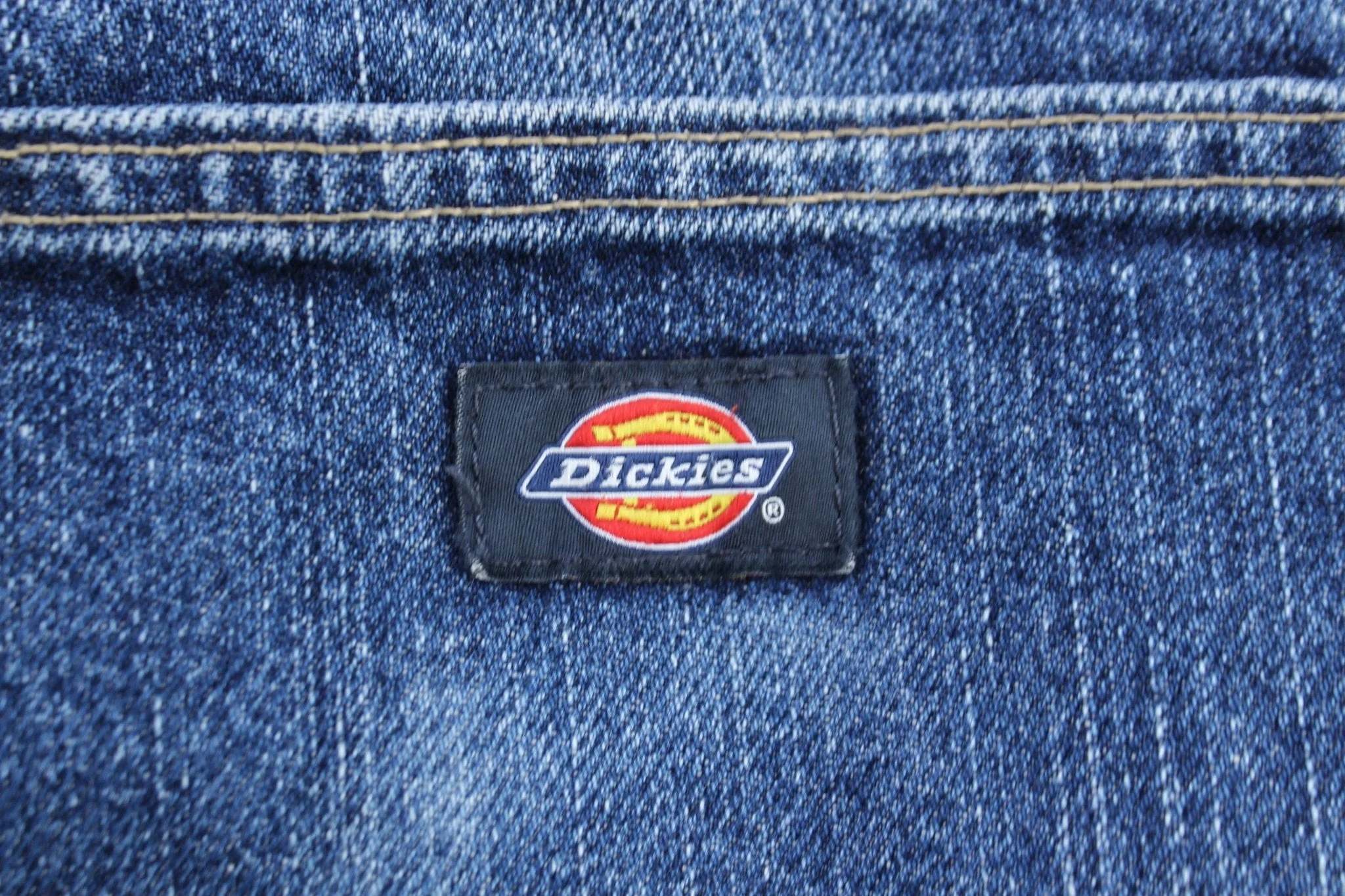 Dickie's Logo Patch Dark Wash Denim Carpenter Jeans - Image 3
