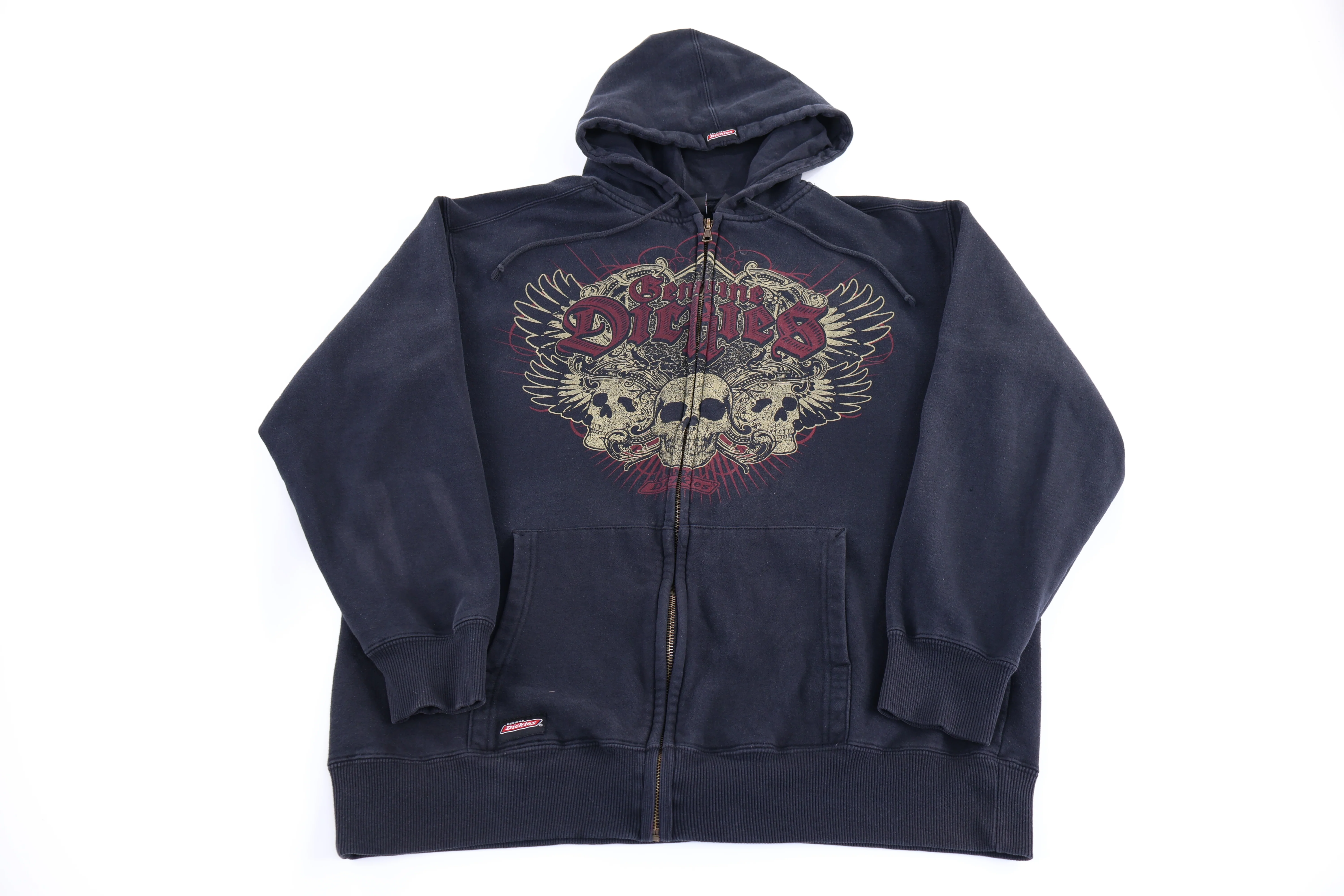 Y2K Dickies Logo Patch Full Zip Hoodie
