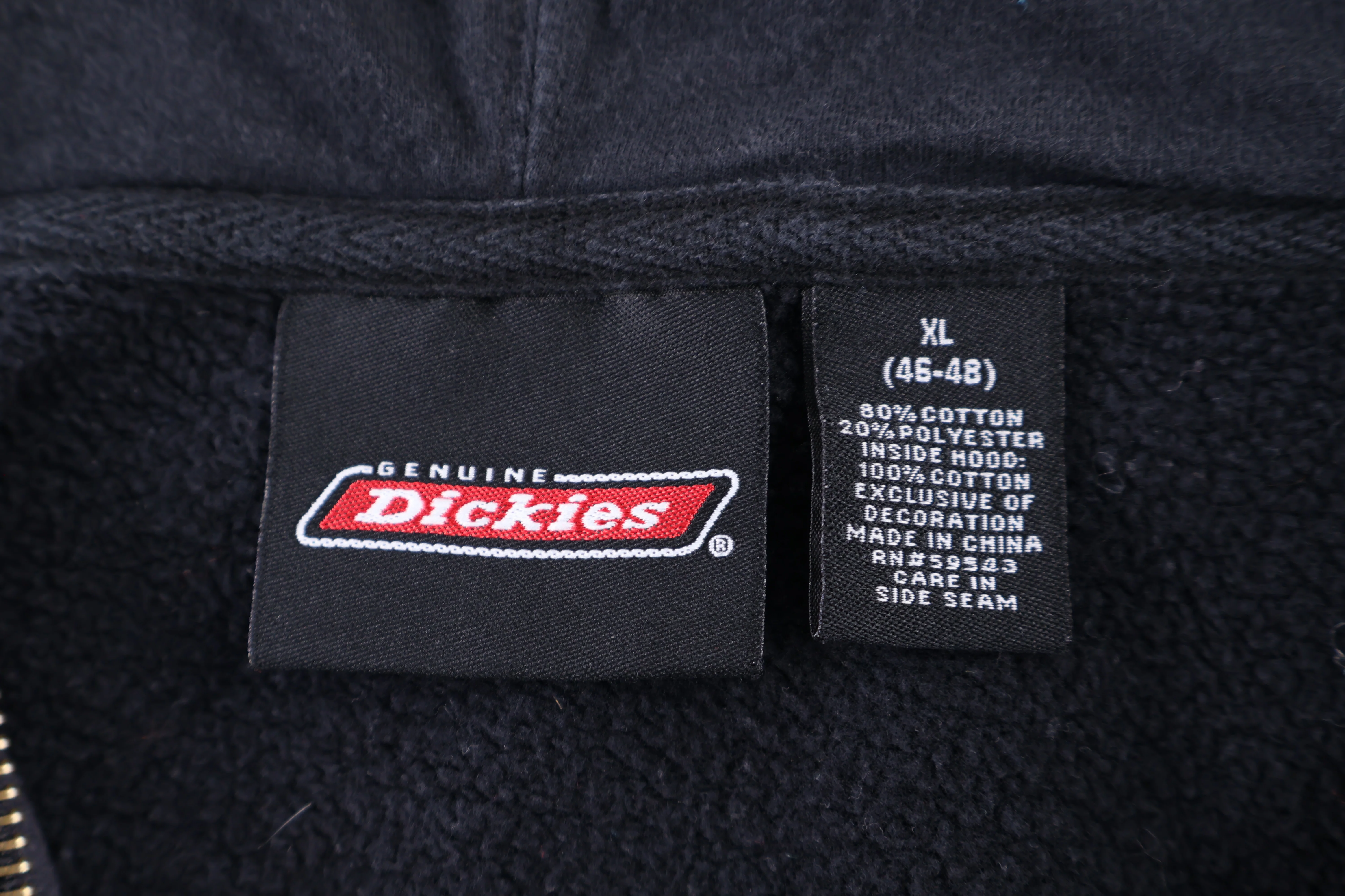 Y2K Dickies Logo Patch Full Zip Hoodie - Image 3