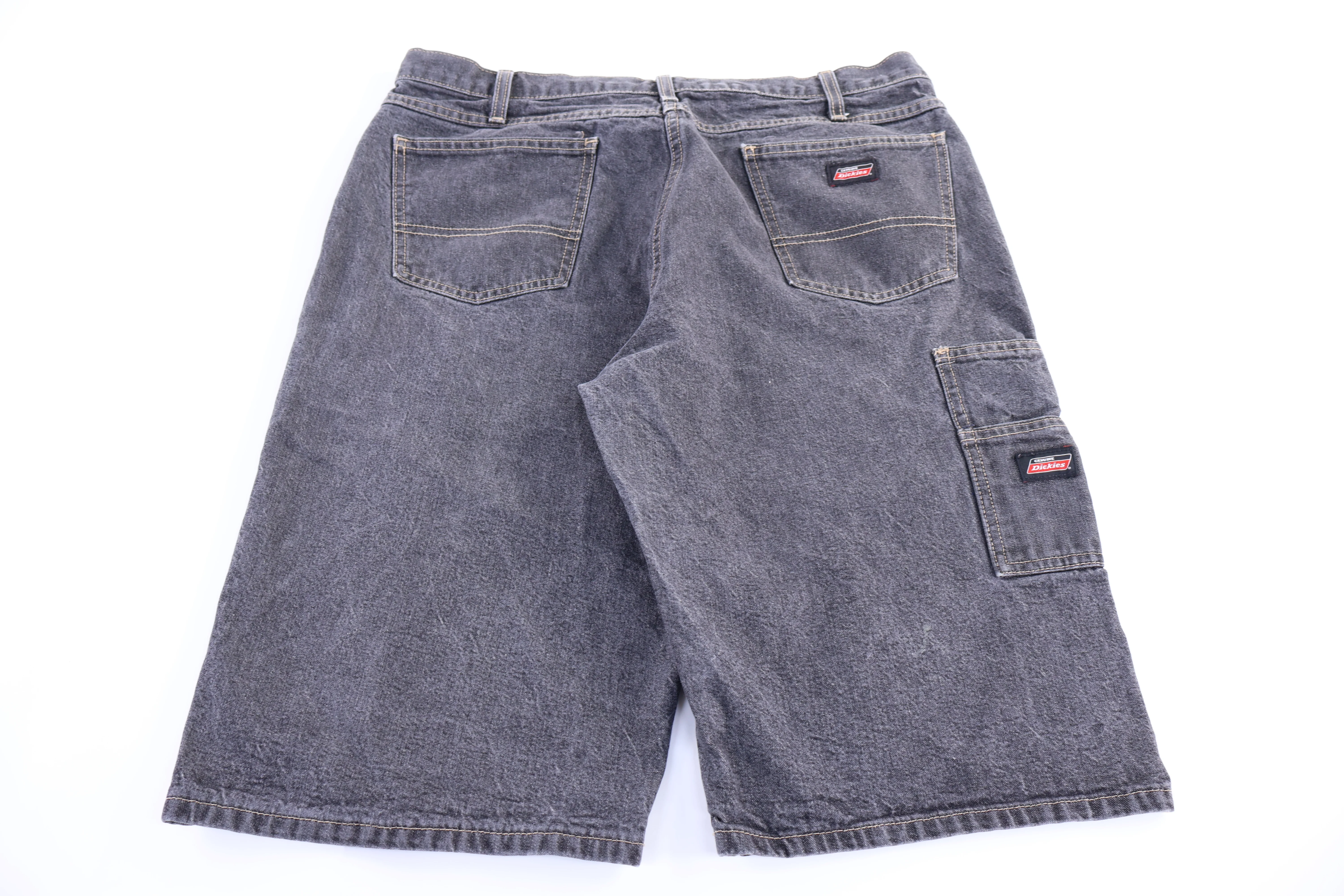 Dickies Logo Patch Grey Denim Shorts - Image 2
