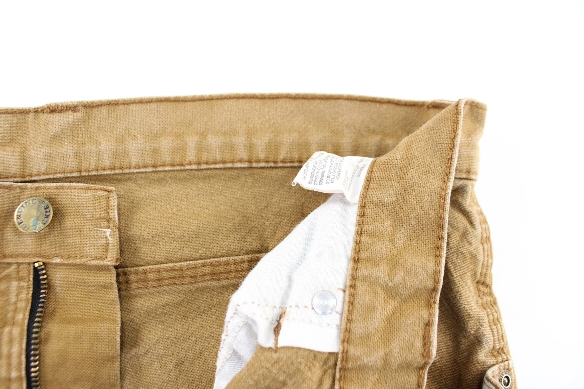 Dickie's Logo Patch Khaki Workwear Pants - Image 3
