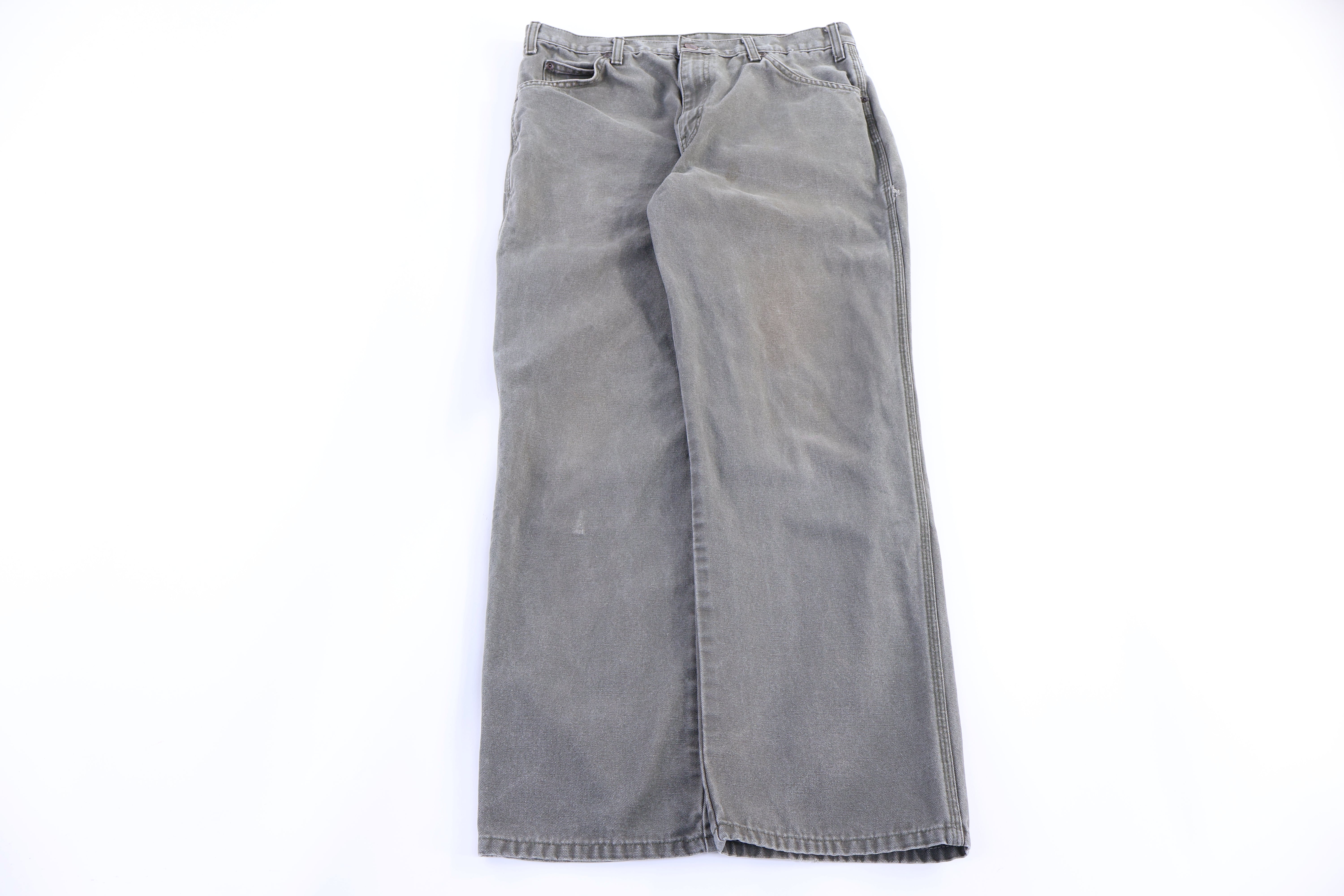 Dickies Logo Patch Olive Green Pants - Image 2