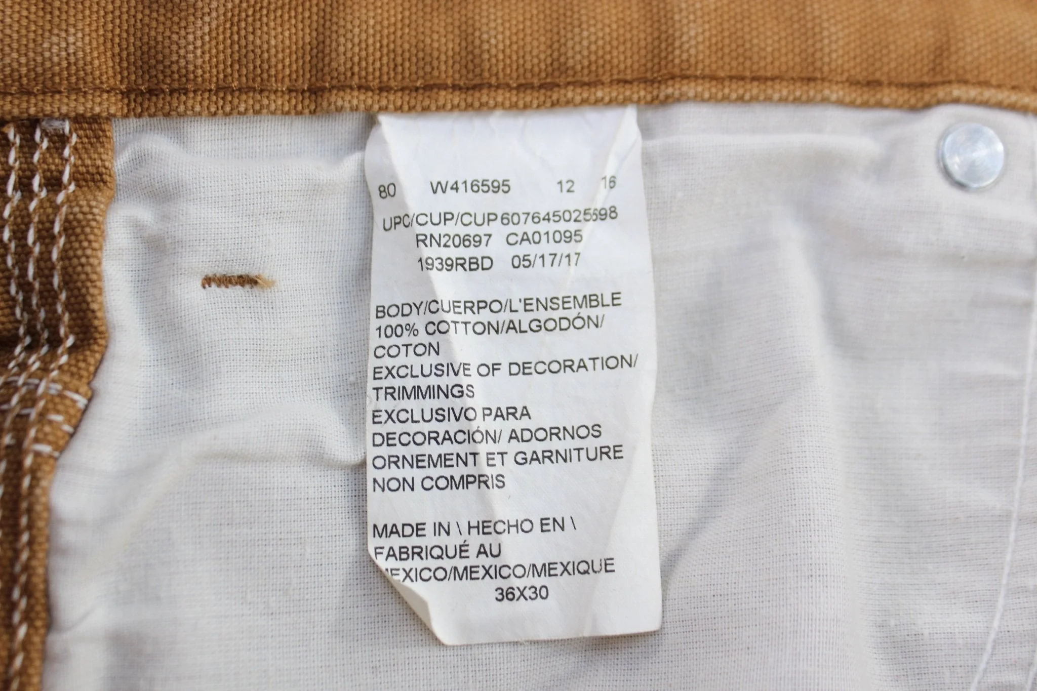 Dickies Logo Patch Tan Carpenter Pants - Image 3