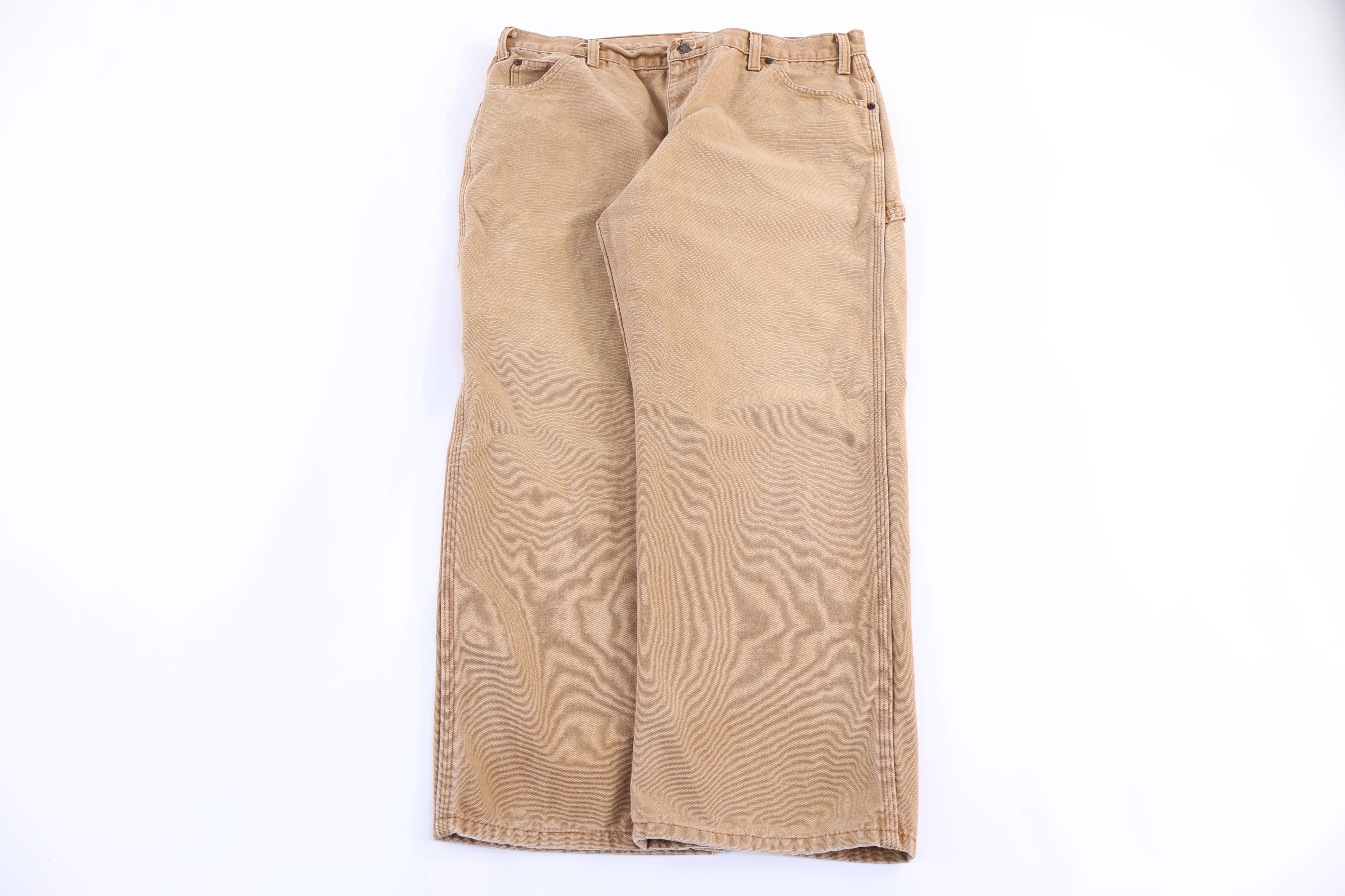 Dickies Logo Patch Tan Pants - Image 2