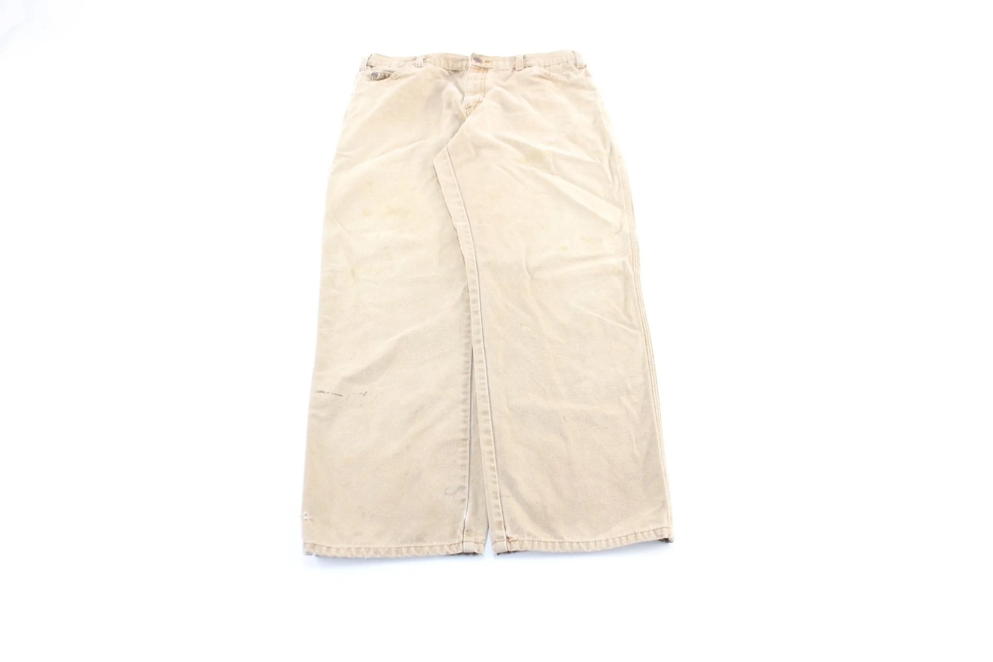 Dickies Logo Patch Tan Workwear Pants - Image 2
