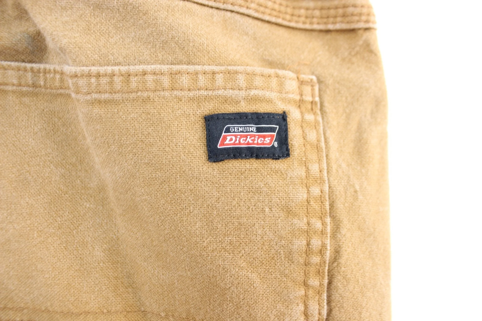 Dickie's Logo Patch Tan Workwear Pants - Image 3