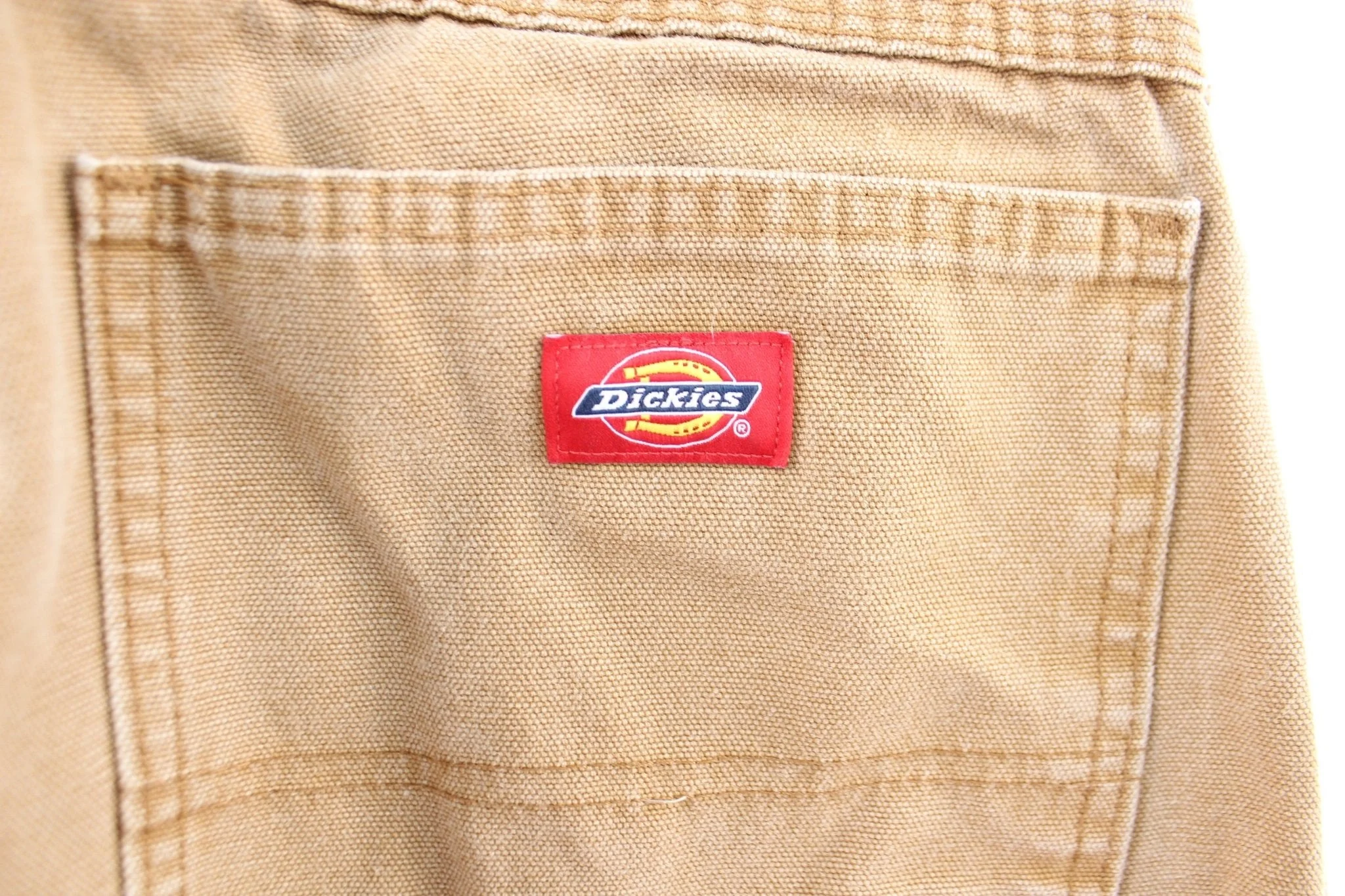 Dickie's Logo Patch Tan Workwear Pants - Image 4