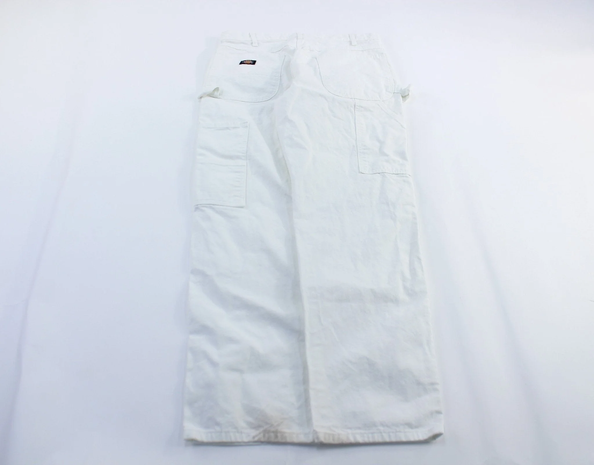 Dickie's Logo Patch White Carpenter Pants - Image 2