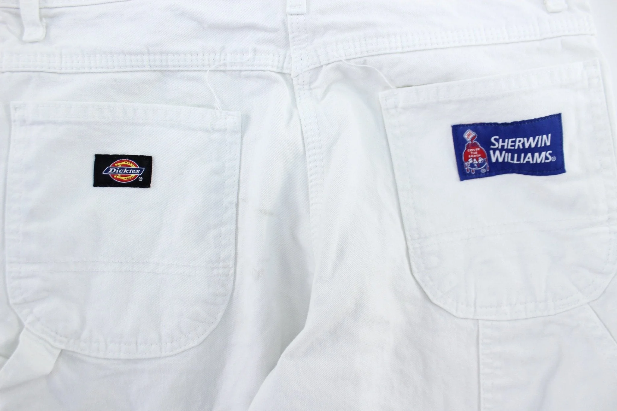 Dickie's Logo Patch White Sherwin Williams Carpenter Pants - Image 3