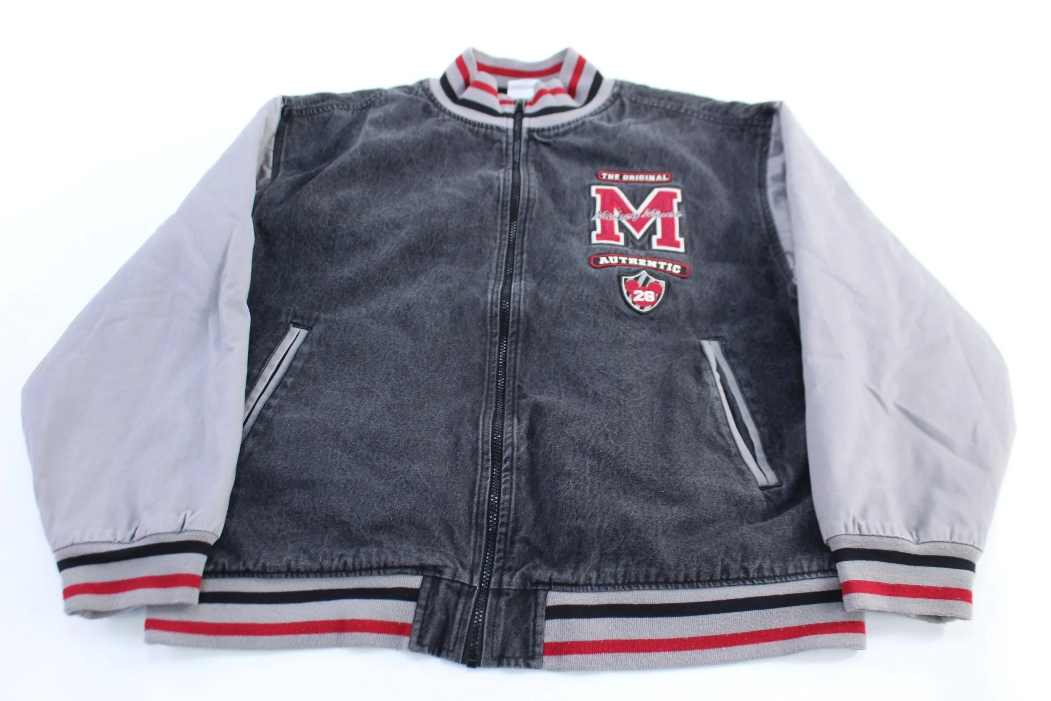Disney Store Embroidered Mickey Mouse Zip Up Jacket