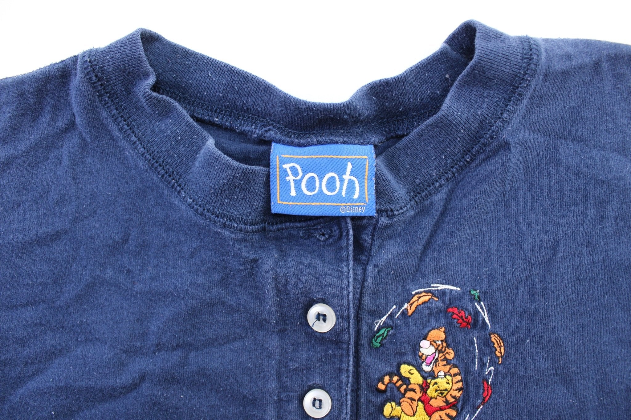 Disney Winnie the Pooh Embroidered Henley LS T-Shirt - Image 3