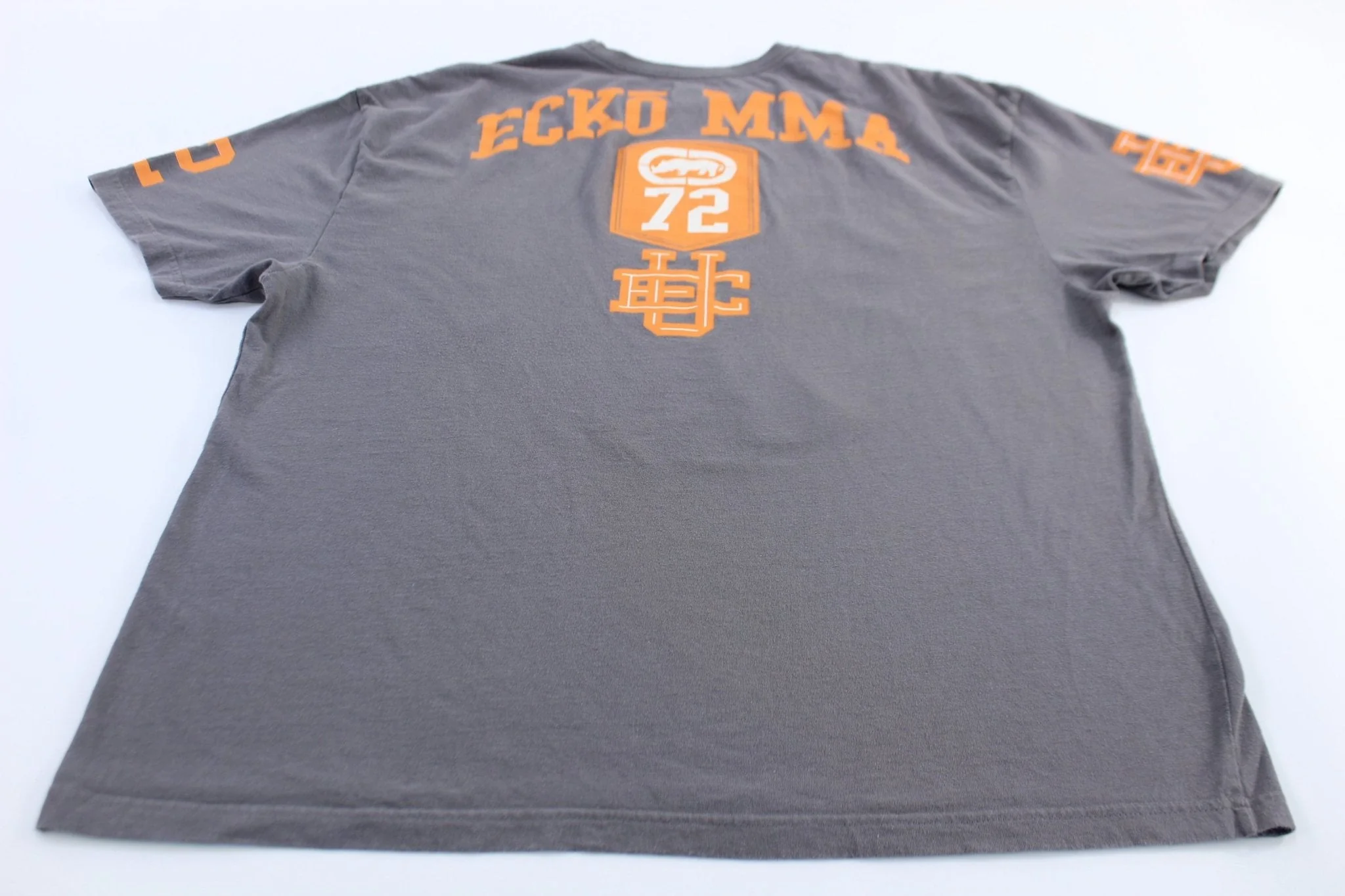 Ecko MMA Unlimited Grey & Orange Graphic T-Shirt - Image 2