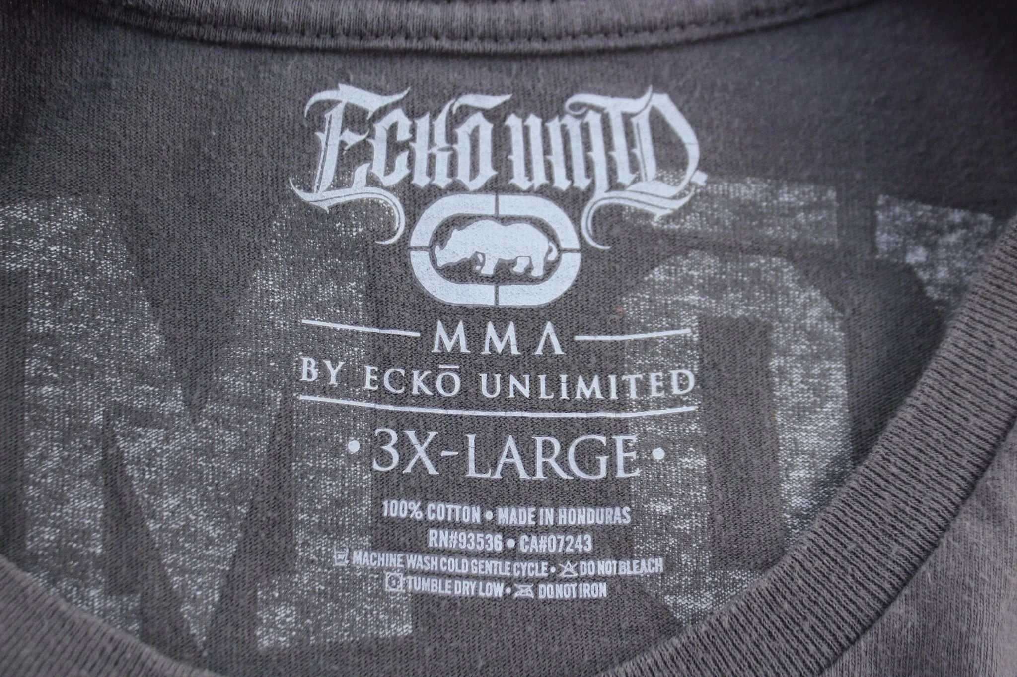 Ecko MMA Unlimited Grey & Orange Graphic T-Shirt - Image 3