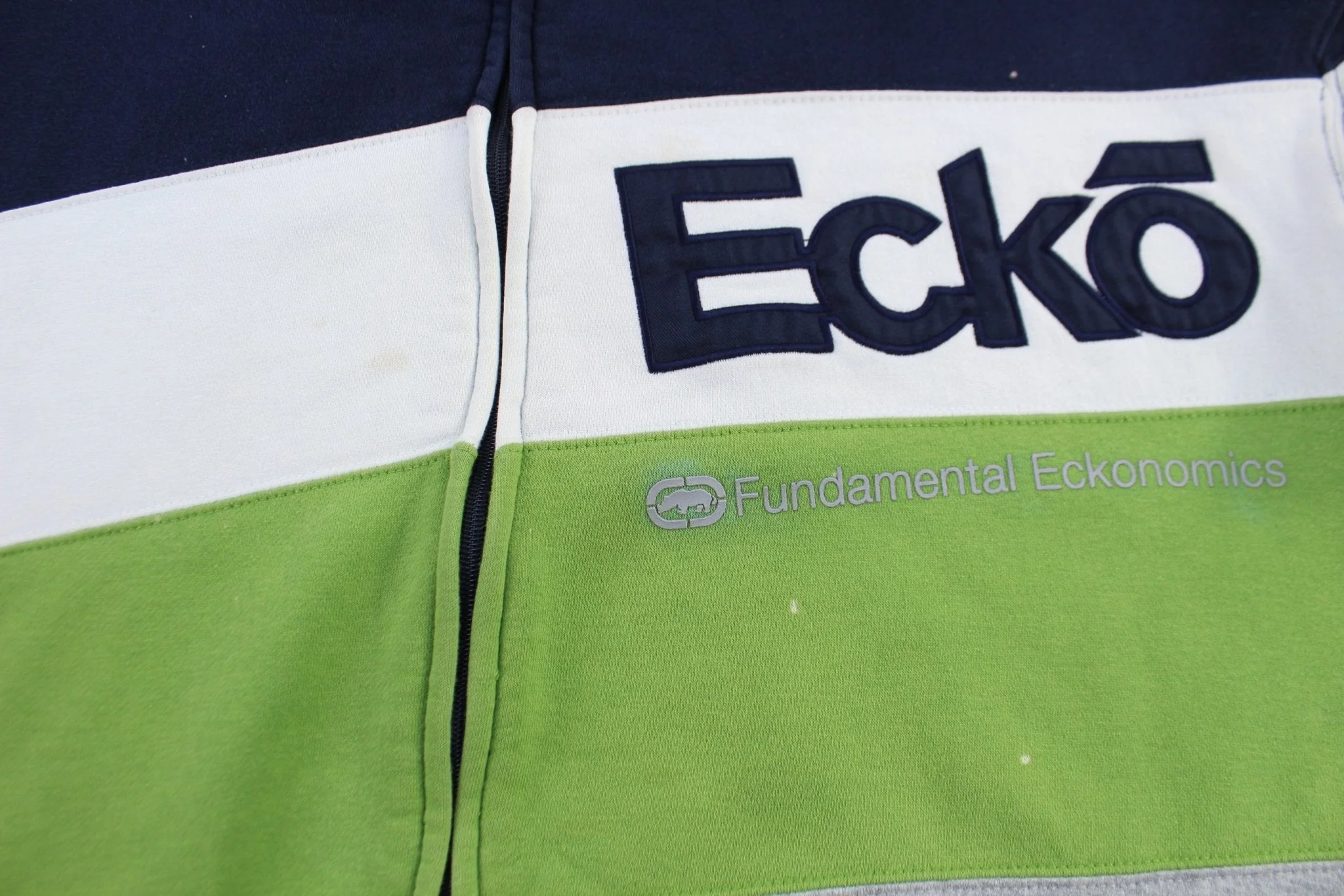 Ecko Unlimited Black, White & Green Full Zip Jacket - Image 3