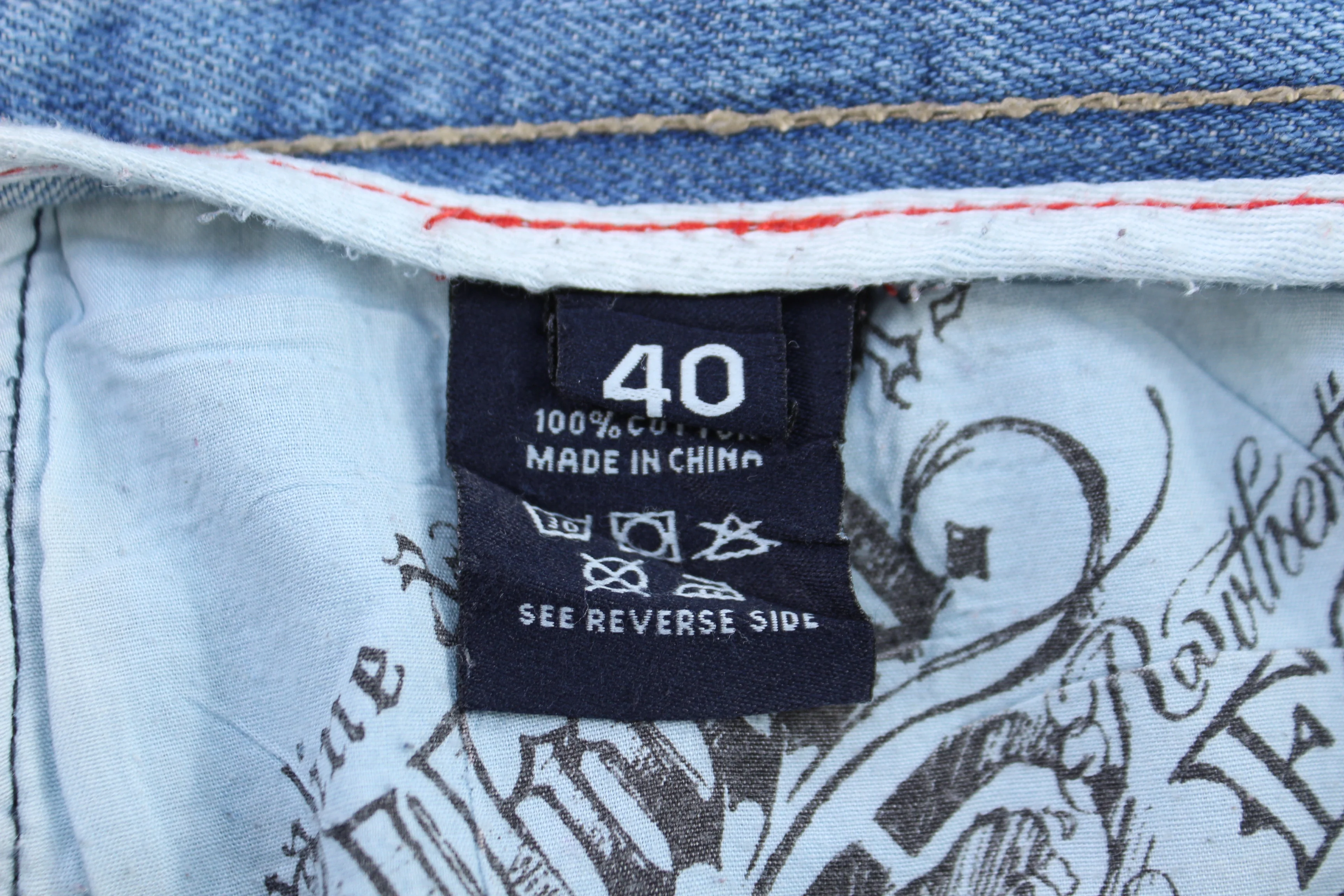 Ecko Unlimited Embroidered Light Wash Denim Shorts - Image 3