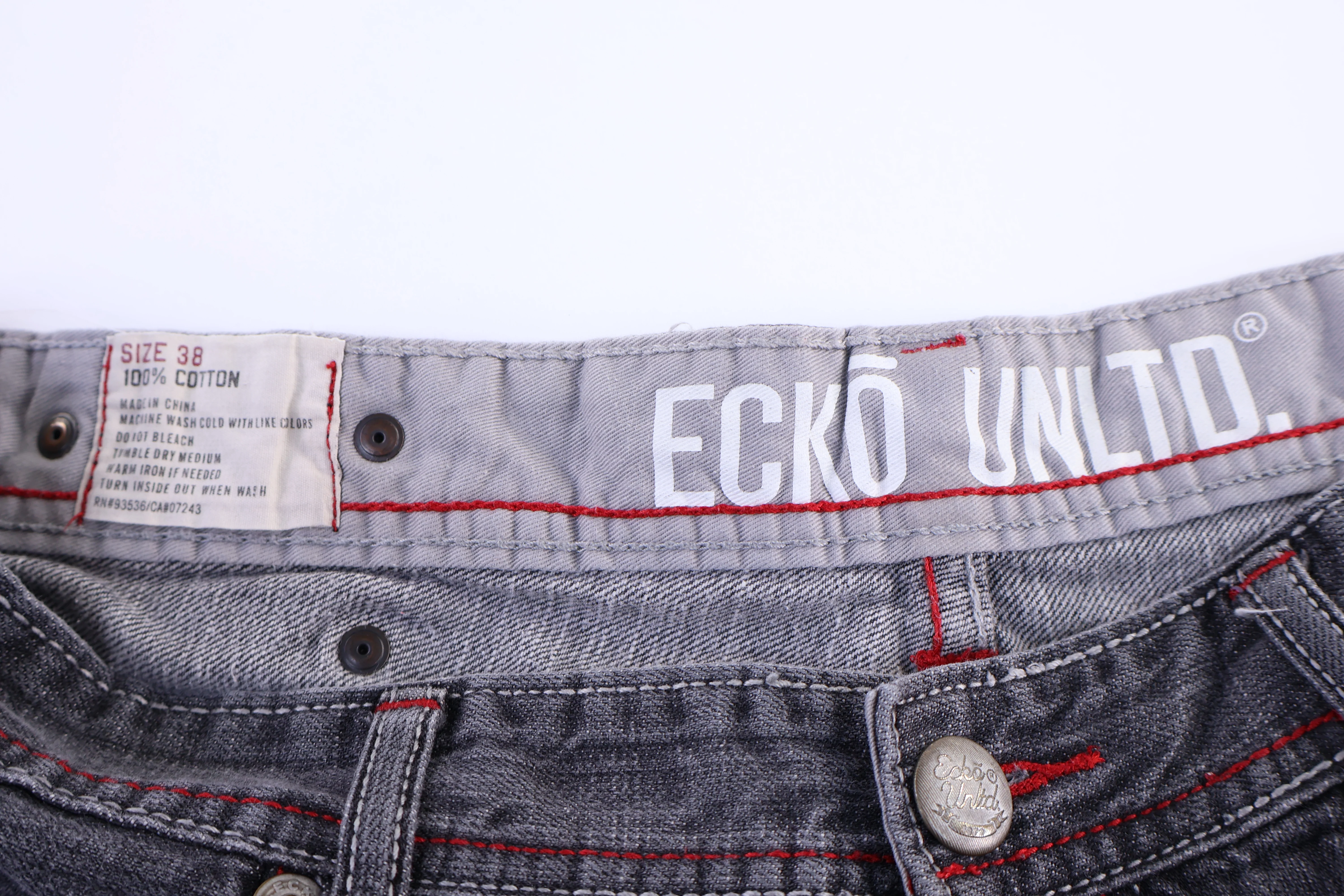 Ecko Unltd Grey Denim Shorts - Image 4