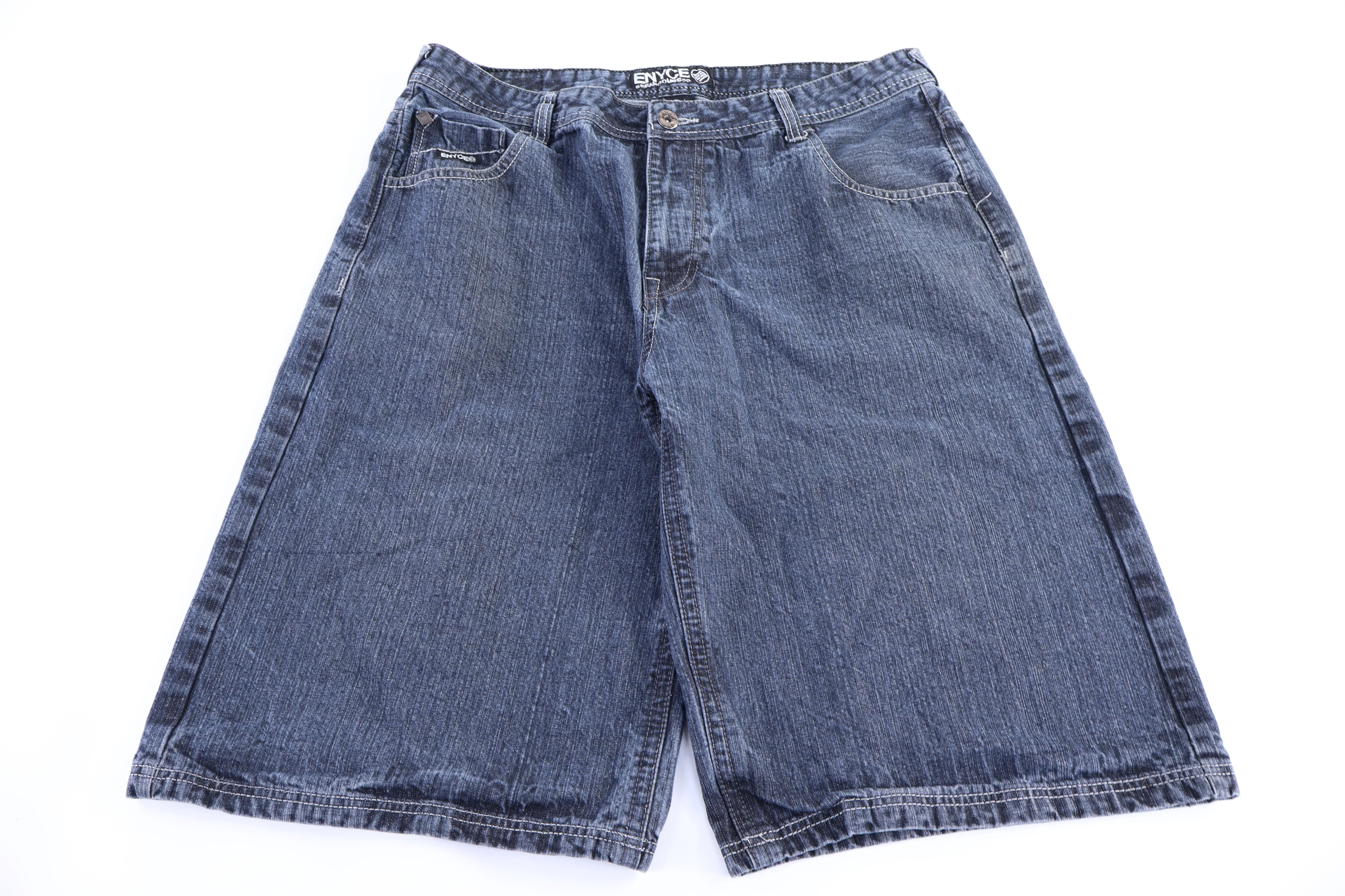 Enyce Dark Wash Denim Shorts - Image 2