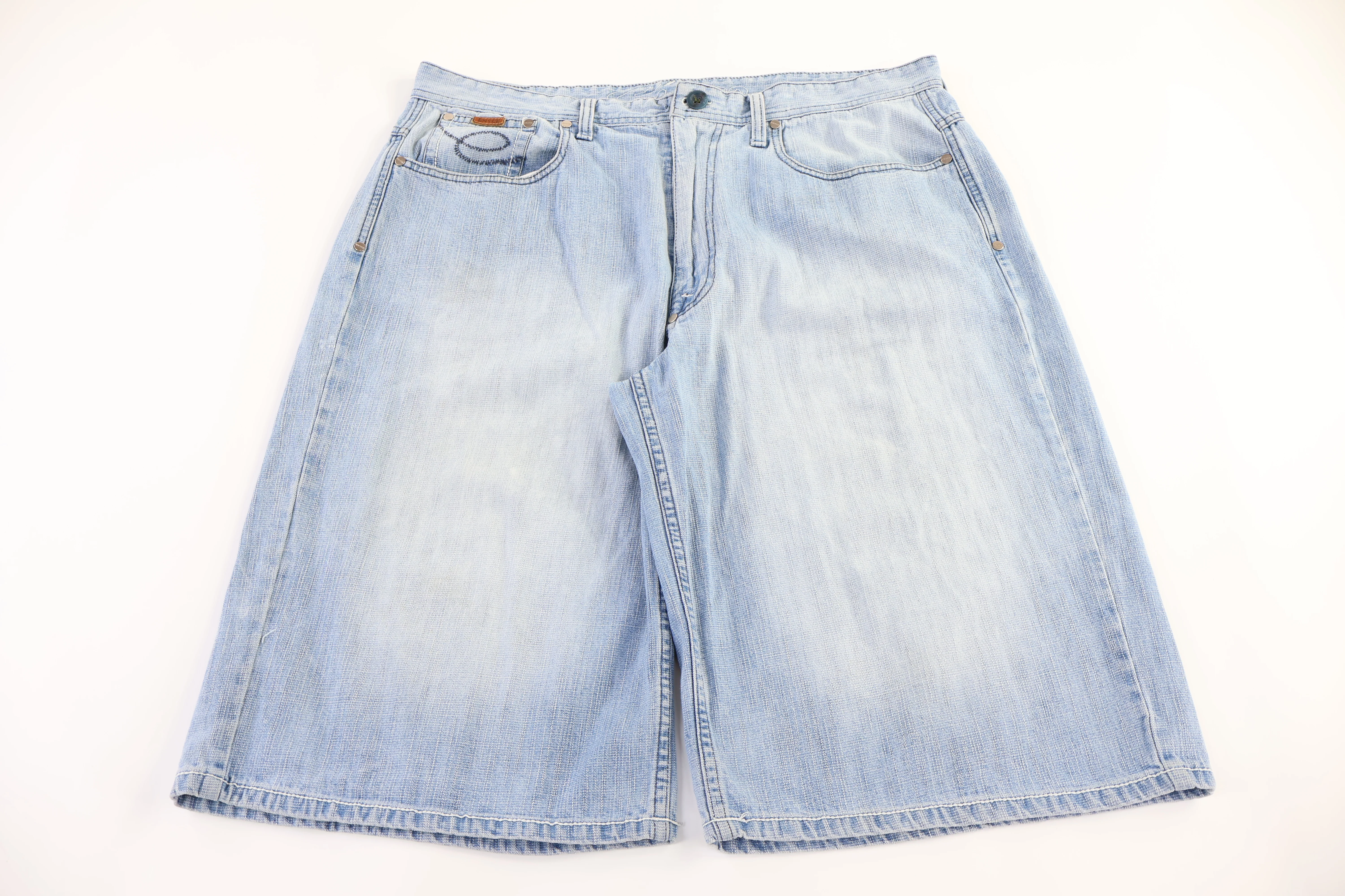 Enyce Light Wash Denim Shorts