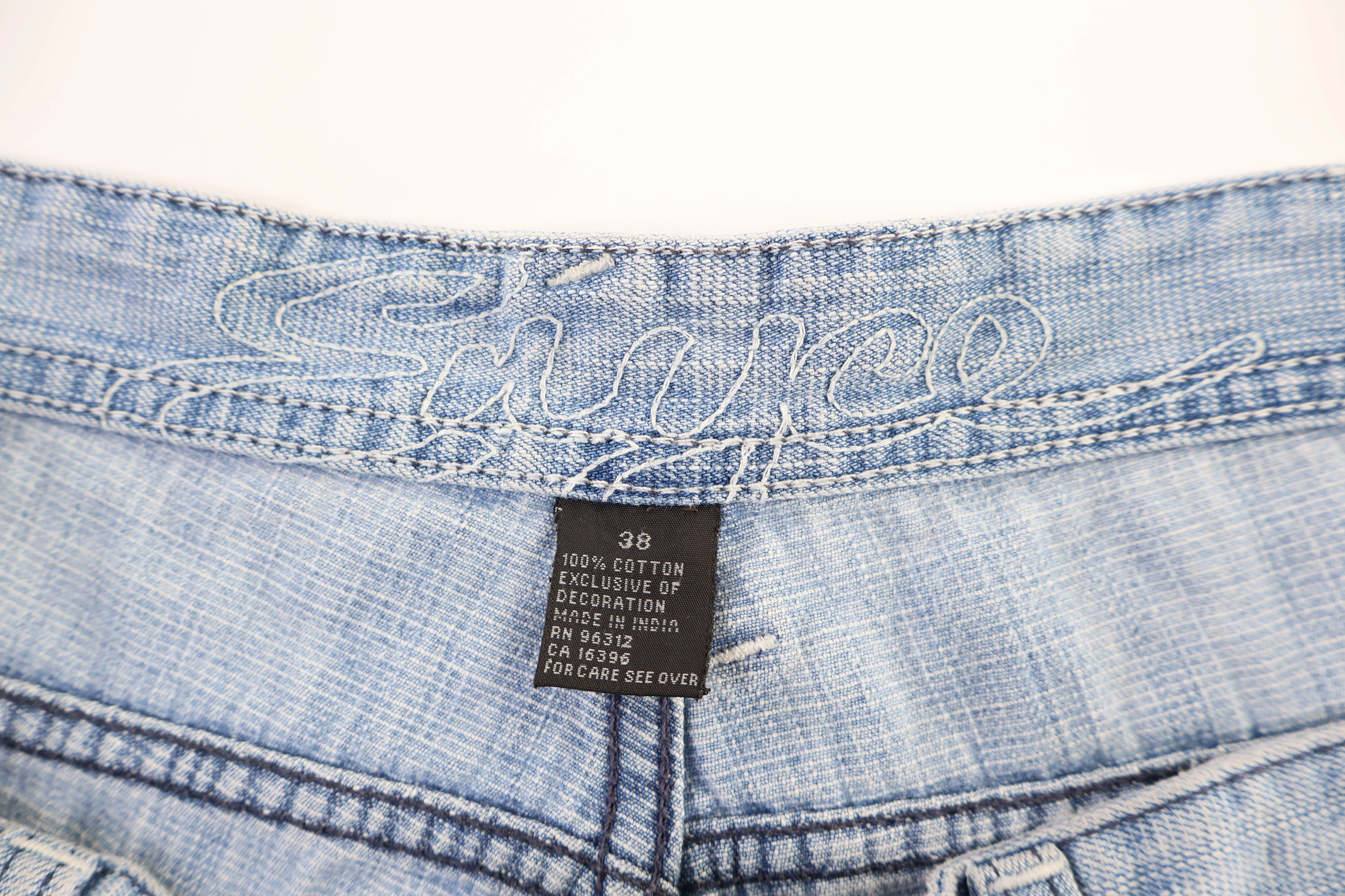 Enyce Light Wash Denim Shorts - Image 4