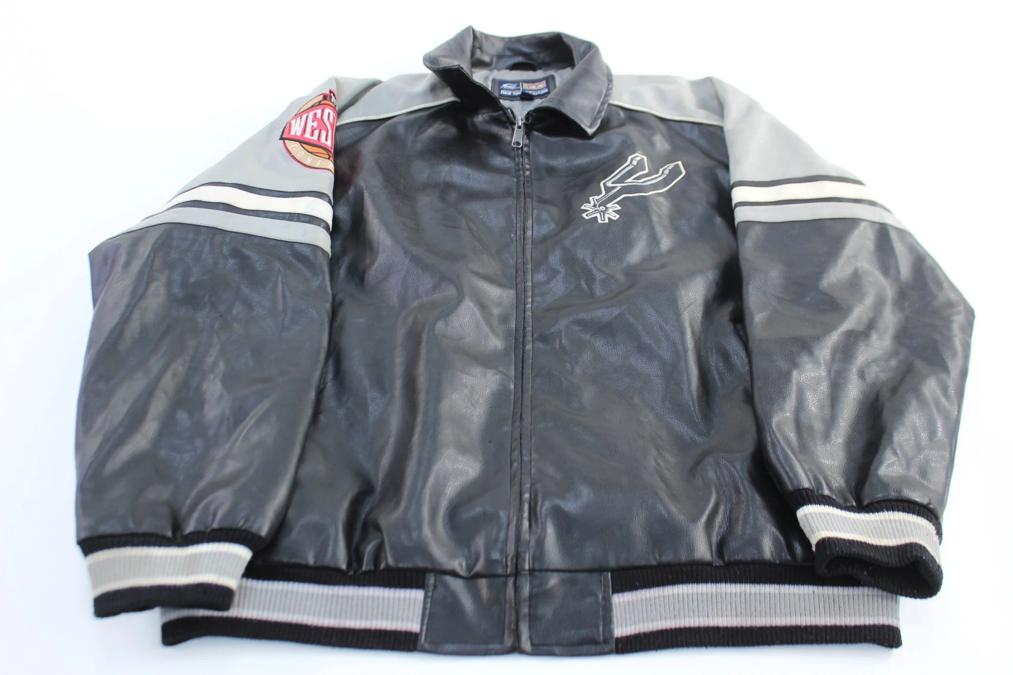 G-III Sports by Carl Banks San Antonio Spurs Leather Zip Up Jacket