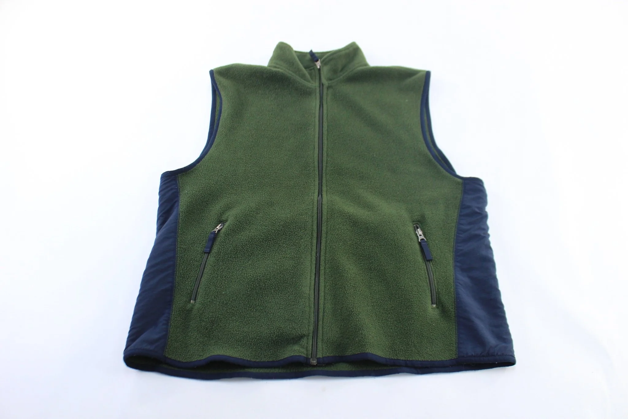 Gap Blue & Green Fleece Zip Up Vest