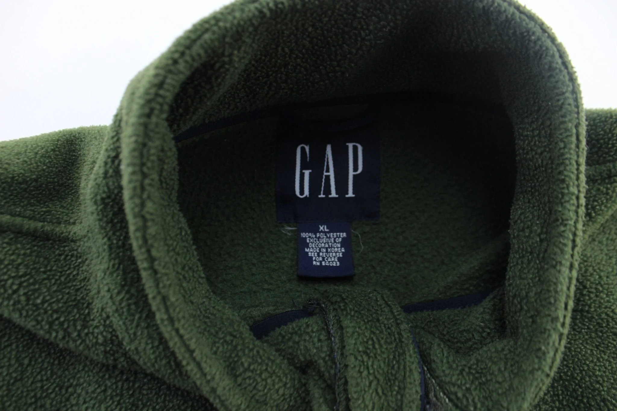 Gap Blue & Green Fleece Zip Up Vest - Image 3