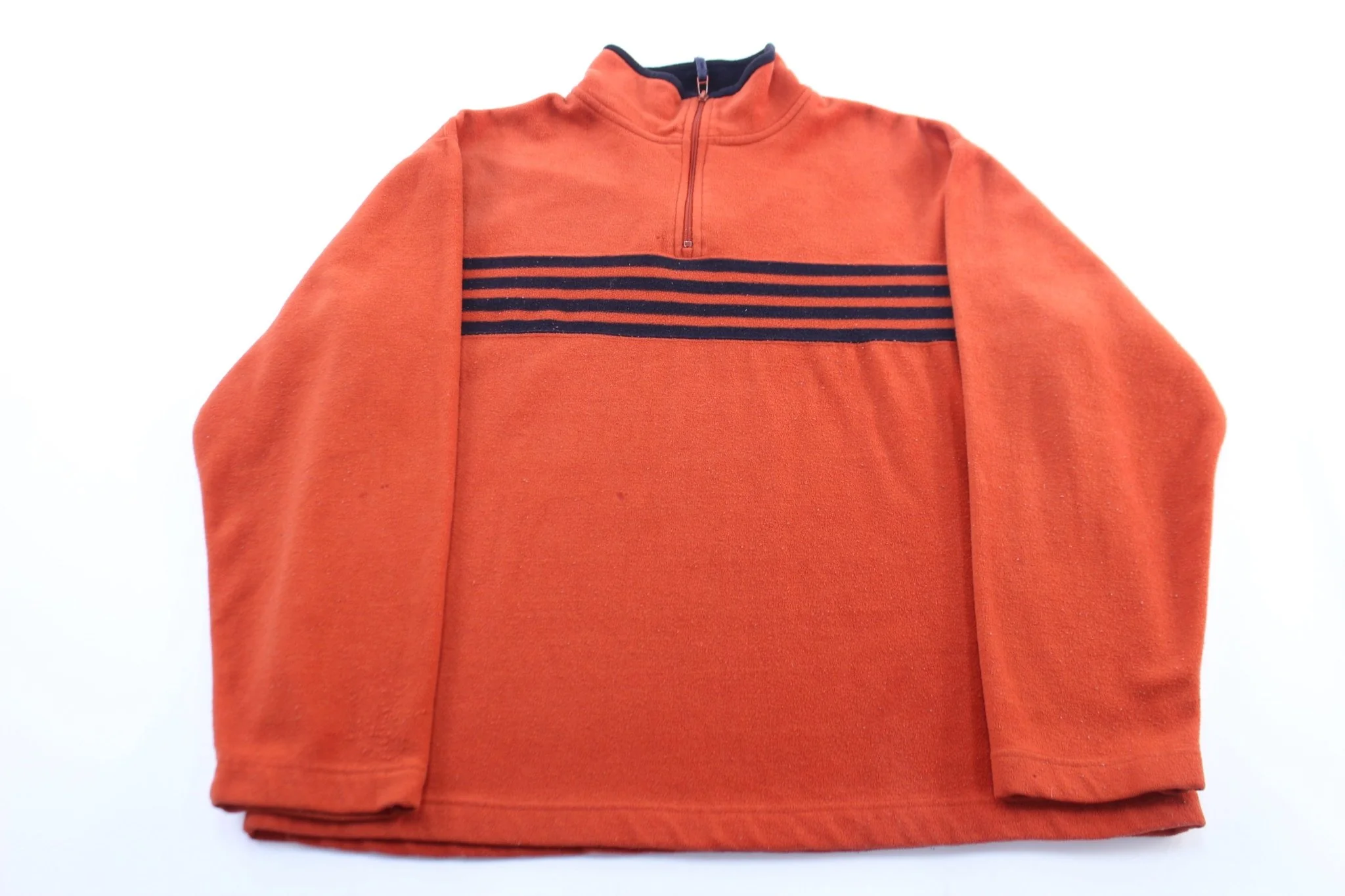Gap Blue & Orange Striped Fleece Pullover