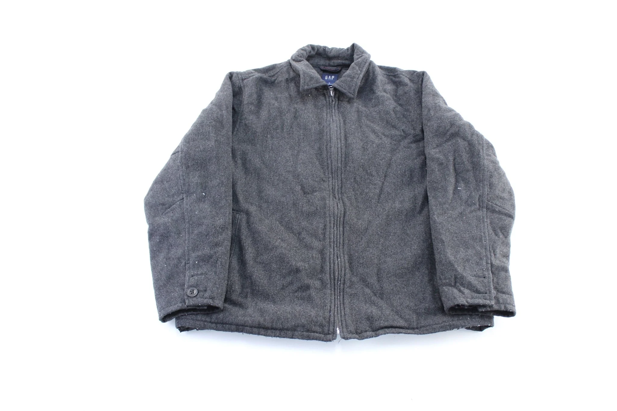 Gap Grey Wool Zip Up Jacket