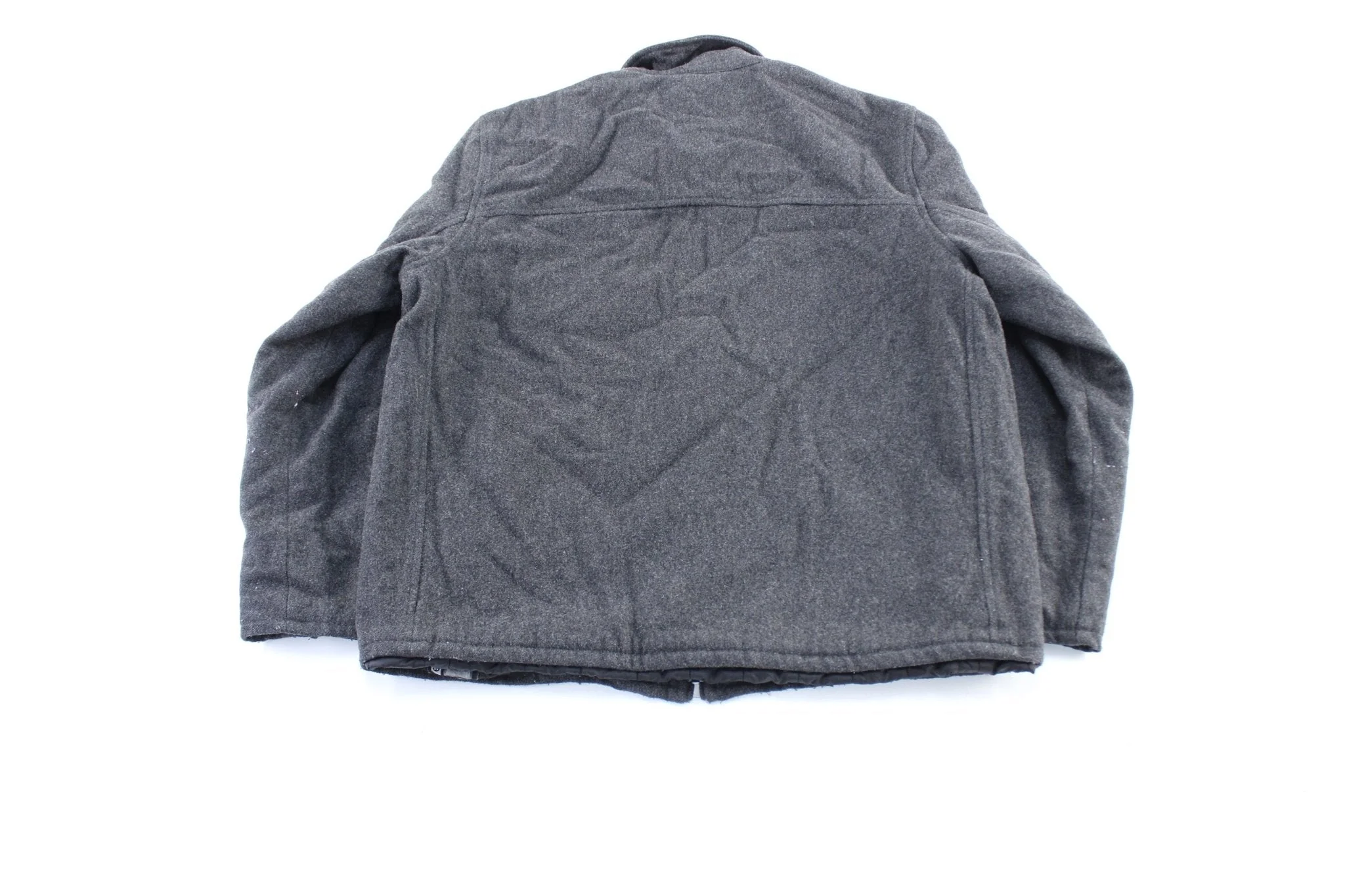 Gap Grey Wool Zip Up Jacket - Image 2