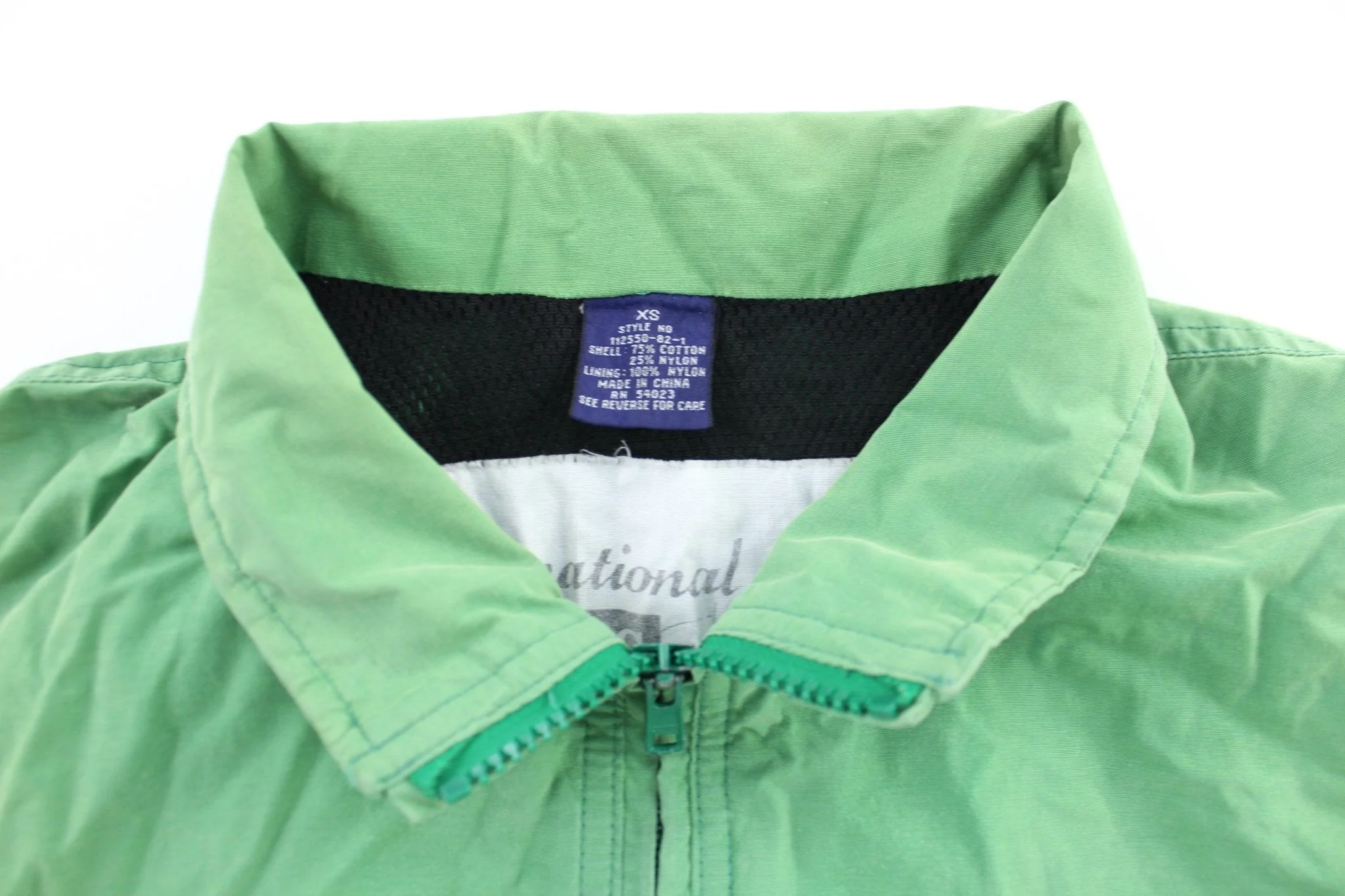 Gap International Sailing Style Green & Blue Zip Up Jacket - Image 3