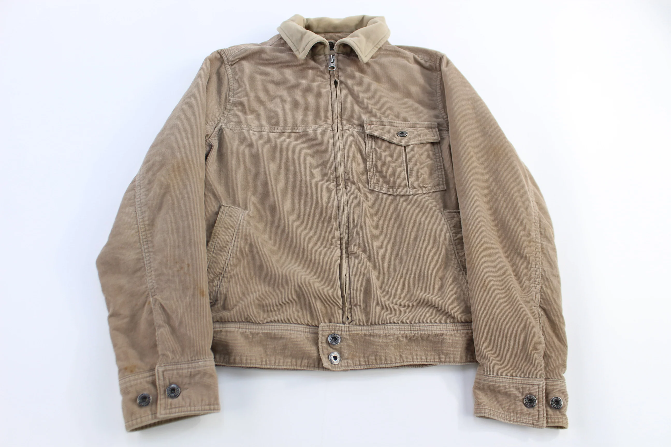 GAP Tan Corduroy Full Zip Jacket