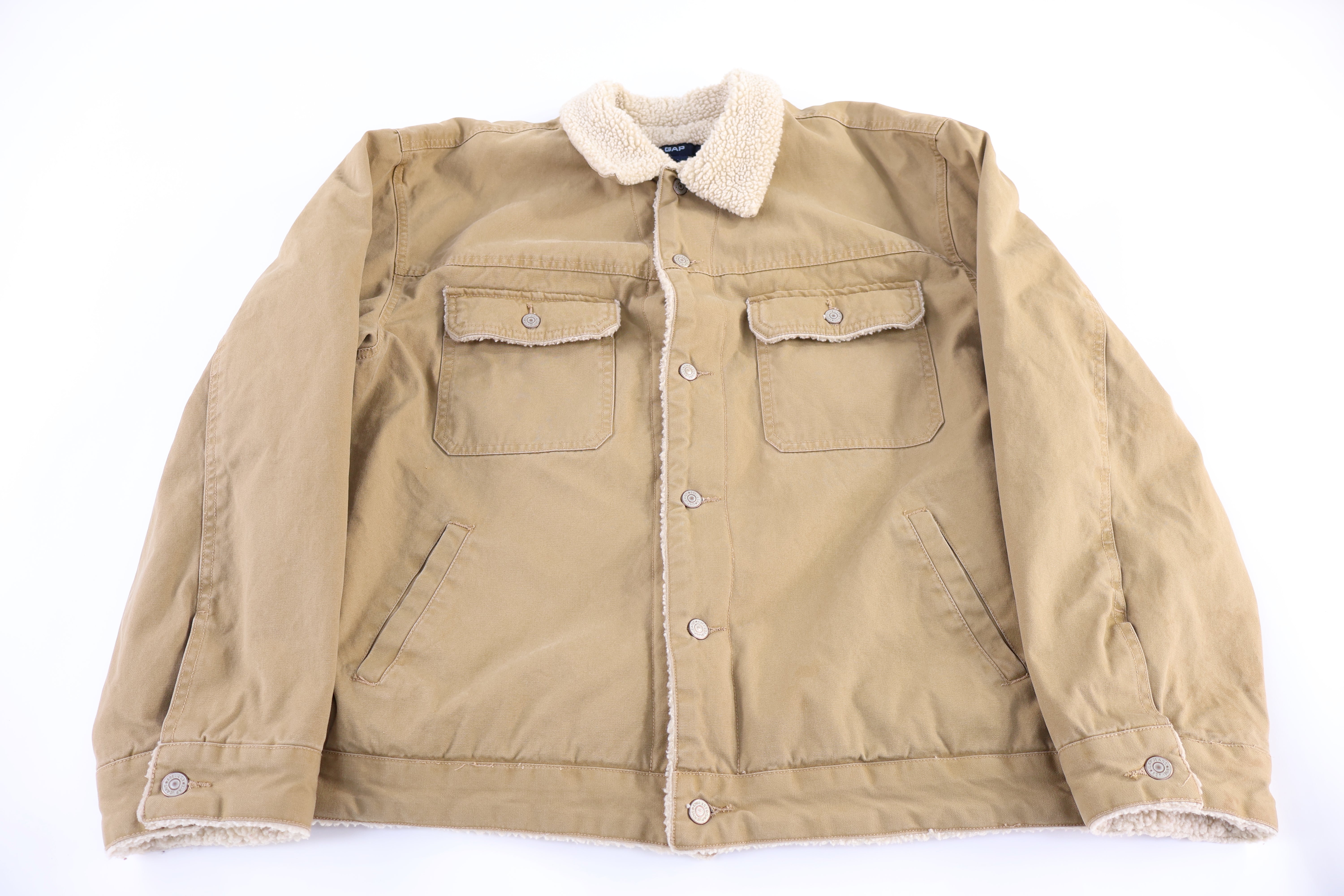 Vintage GAP Tan Sherpa Lined Jacket
