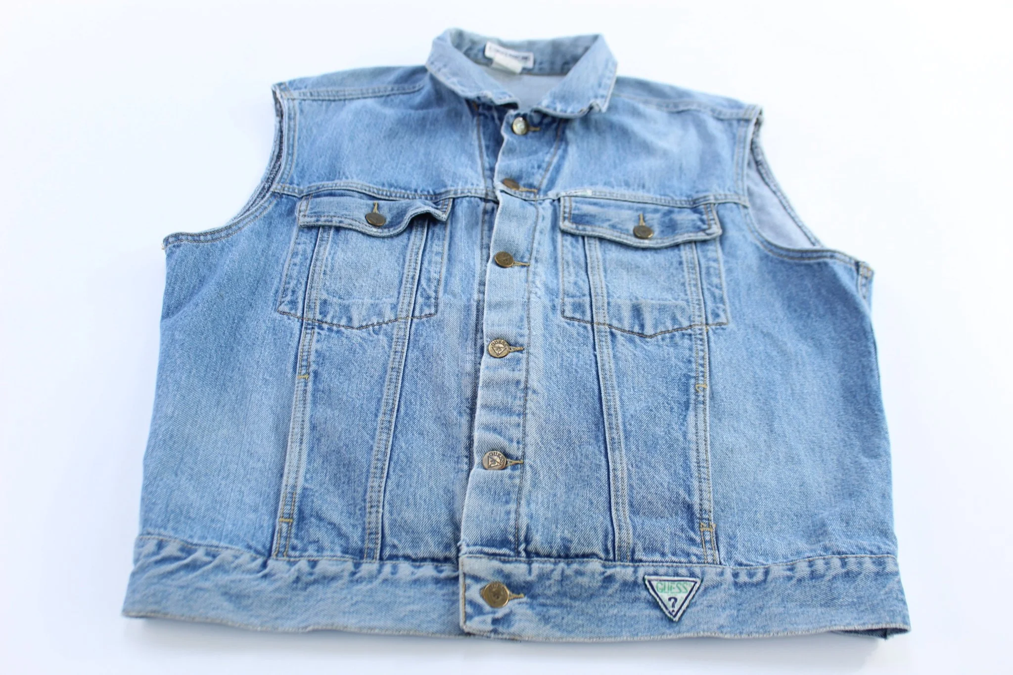 Georges Marciano by Guess Denim Button Down Vest