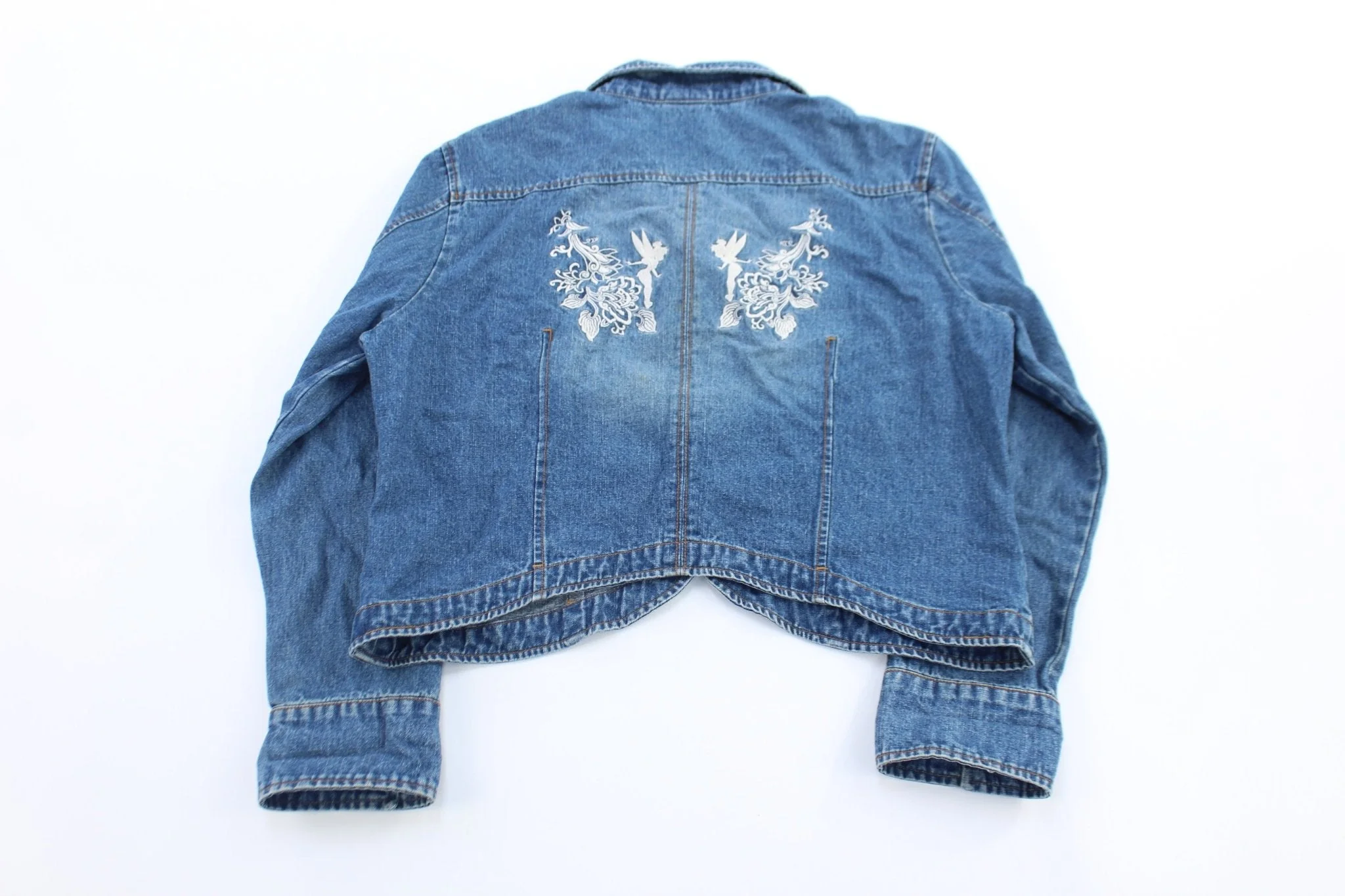 Girls Disney Store Embroidered Tinker Bell Denim Jacket - Image 2