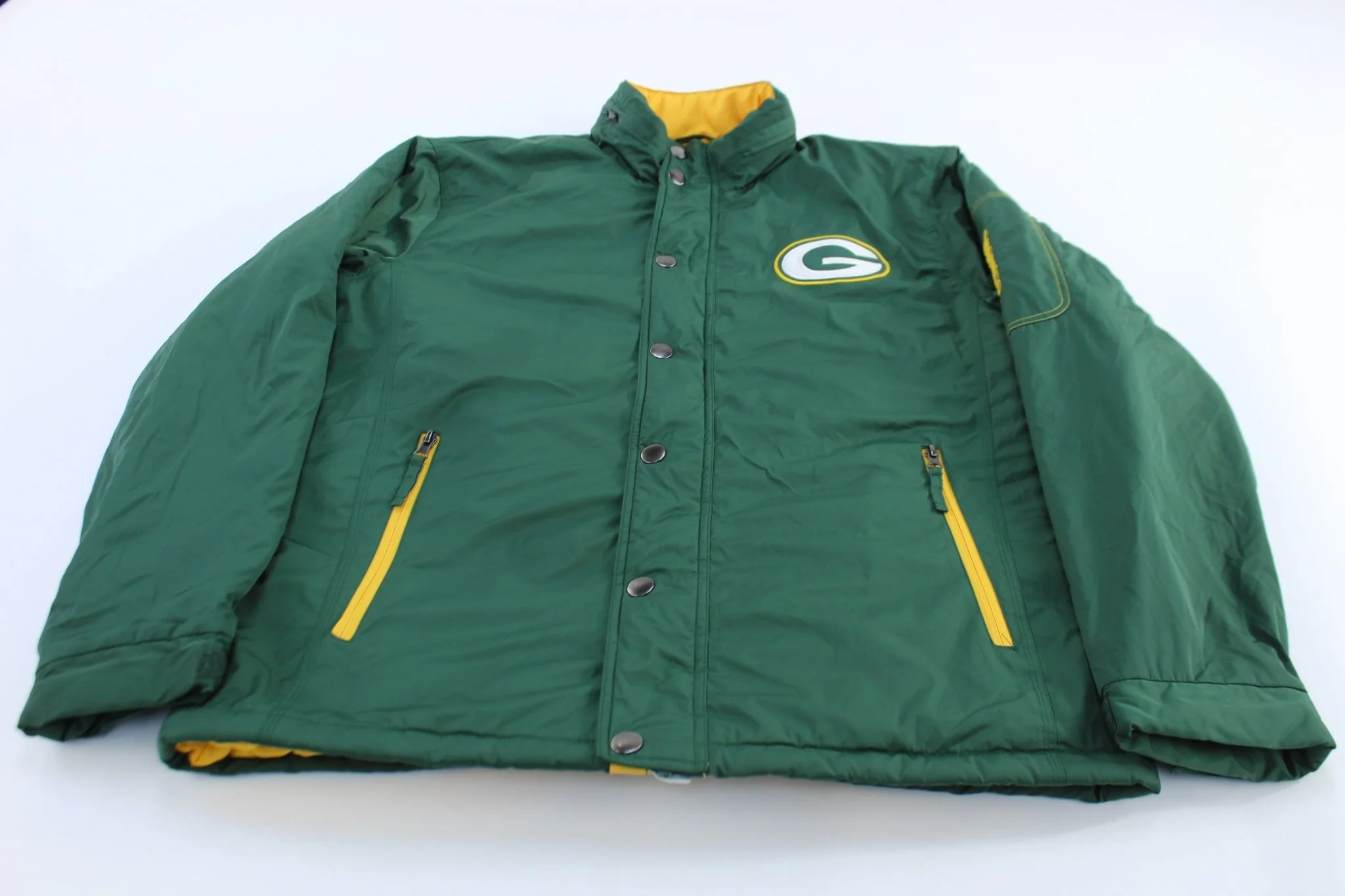 Green Bay Packers Football Embroidered Zip Up Jacket