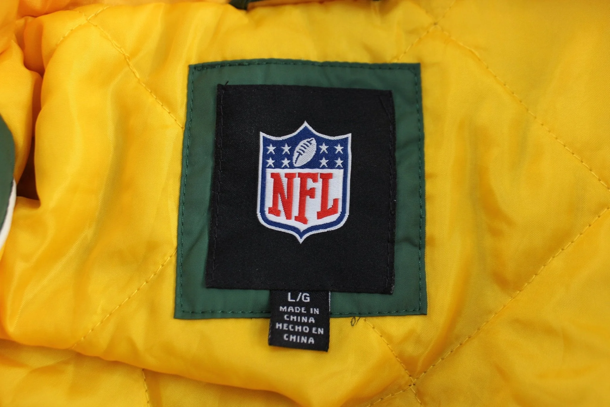 Green Bay Packers Football Embroidered Zip Up Jacket - Image 3