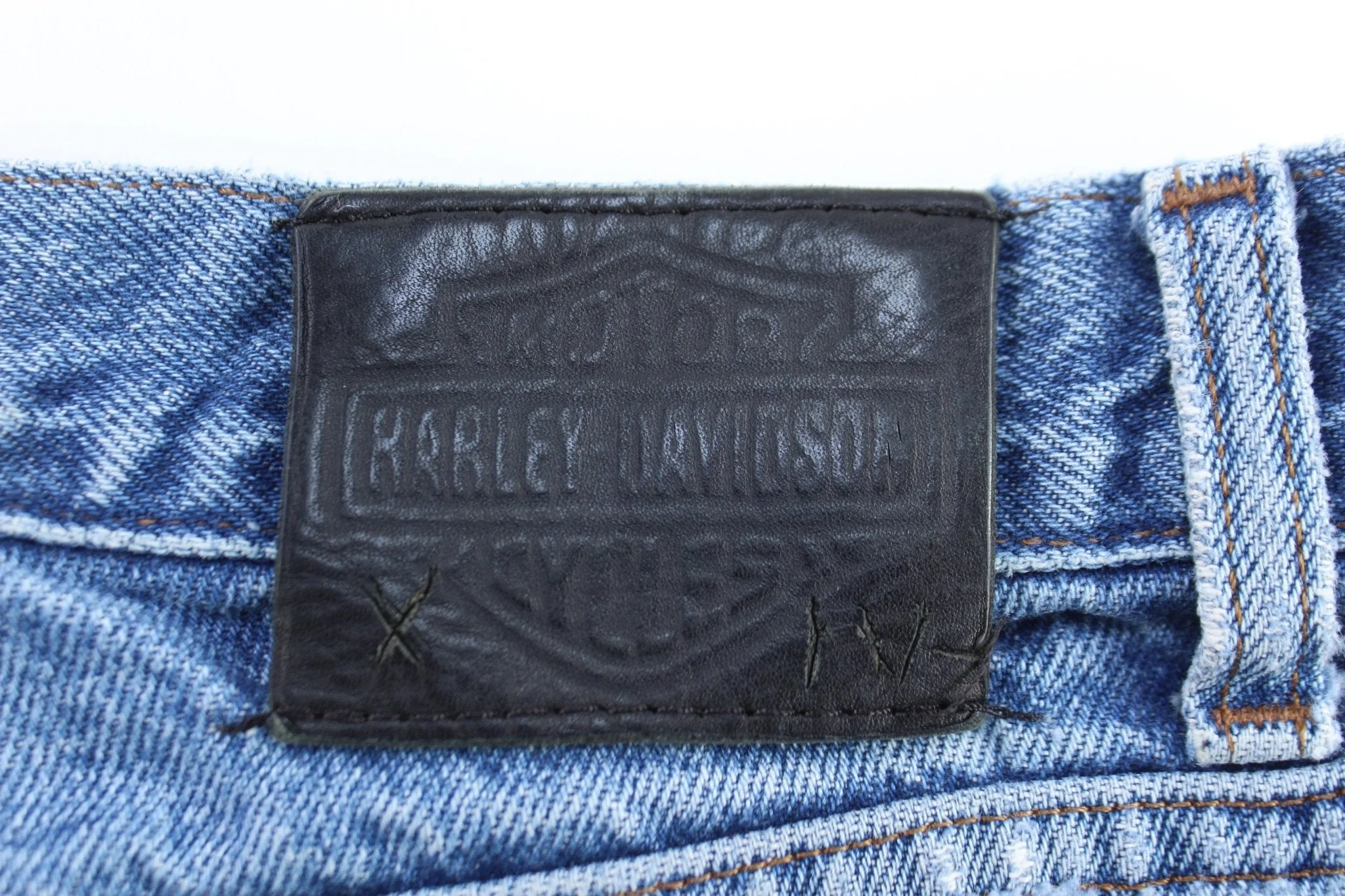 Harley Davidson Light Wash Denim Jeans - Image 3