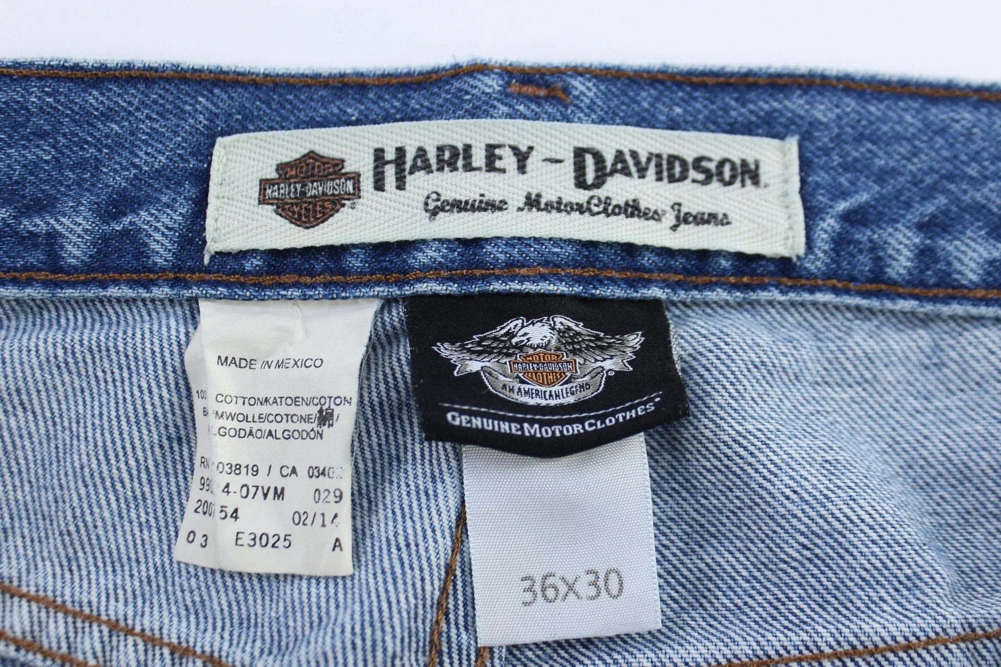 Harley Davidson Light Wash Denim Jeans - Image 4