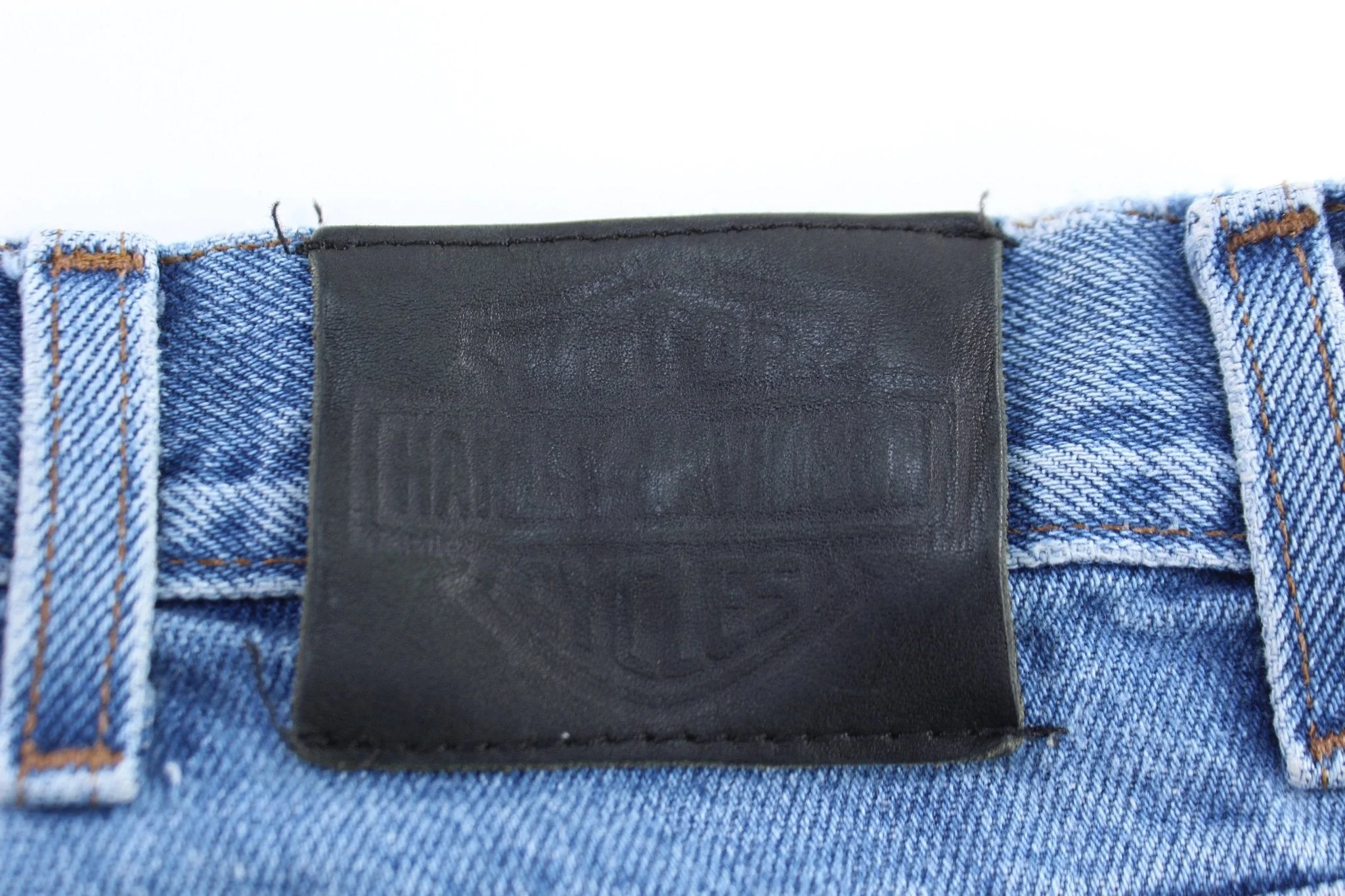Harley Davidson Light Wash Denim Jeans - Image 3
