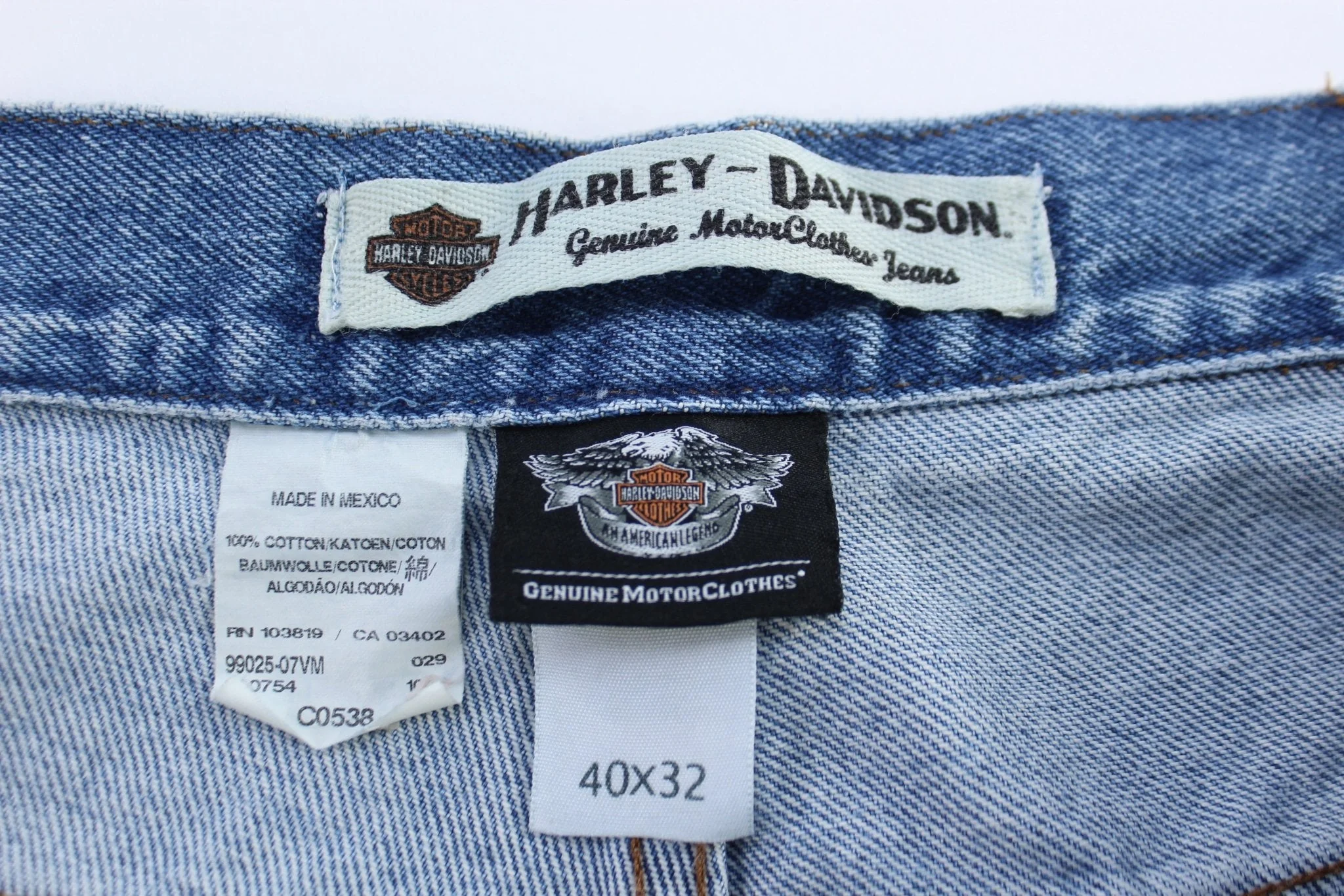 Harley Davidson Light Wash Denim Jeans - Image 4