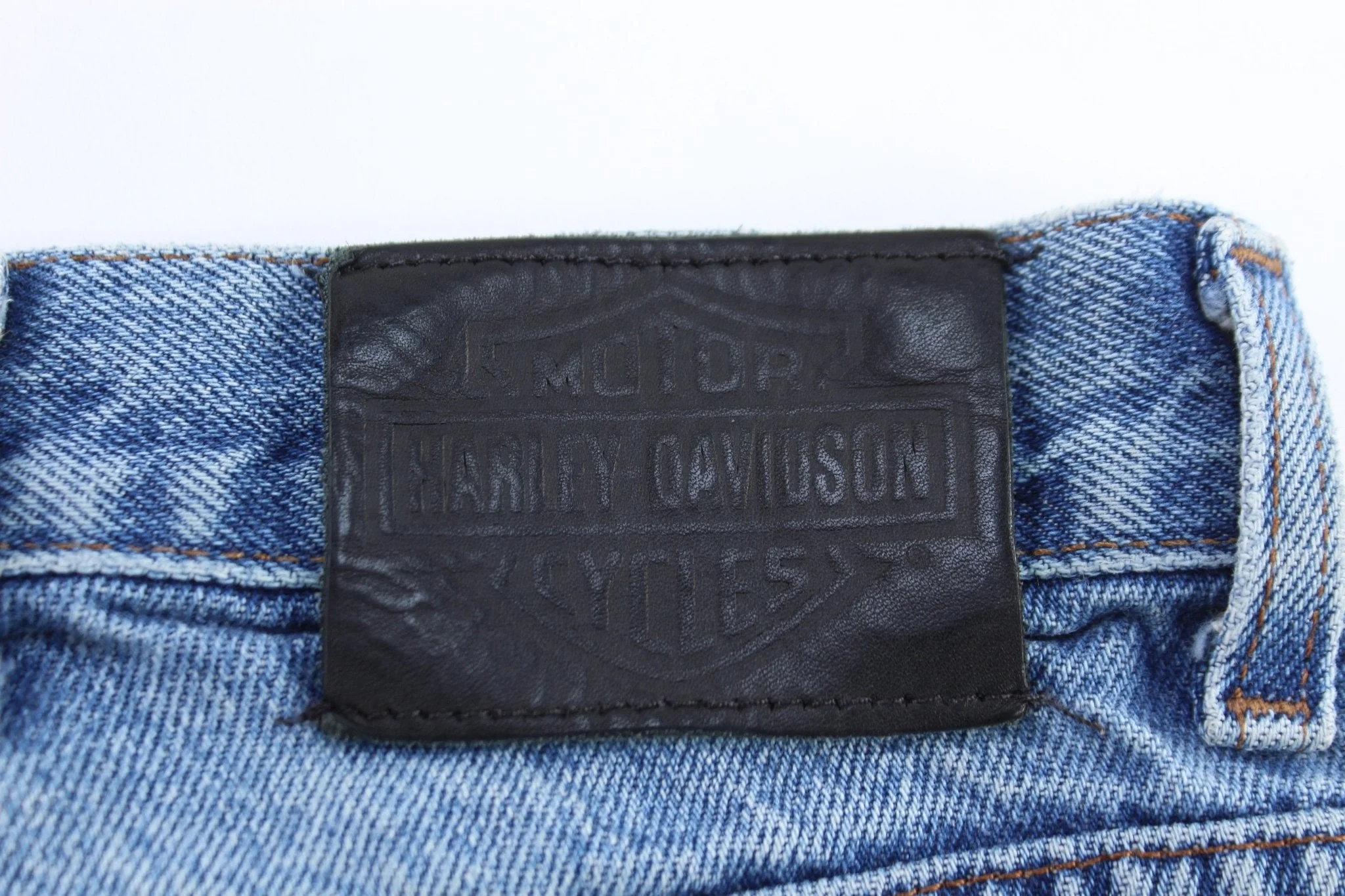 Harley Davidson Light Wash Denim Jeans - Image 4