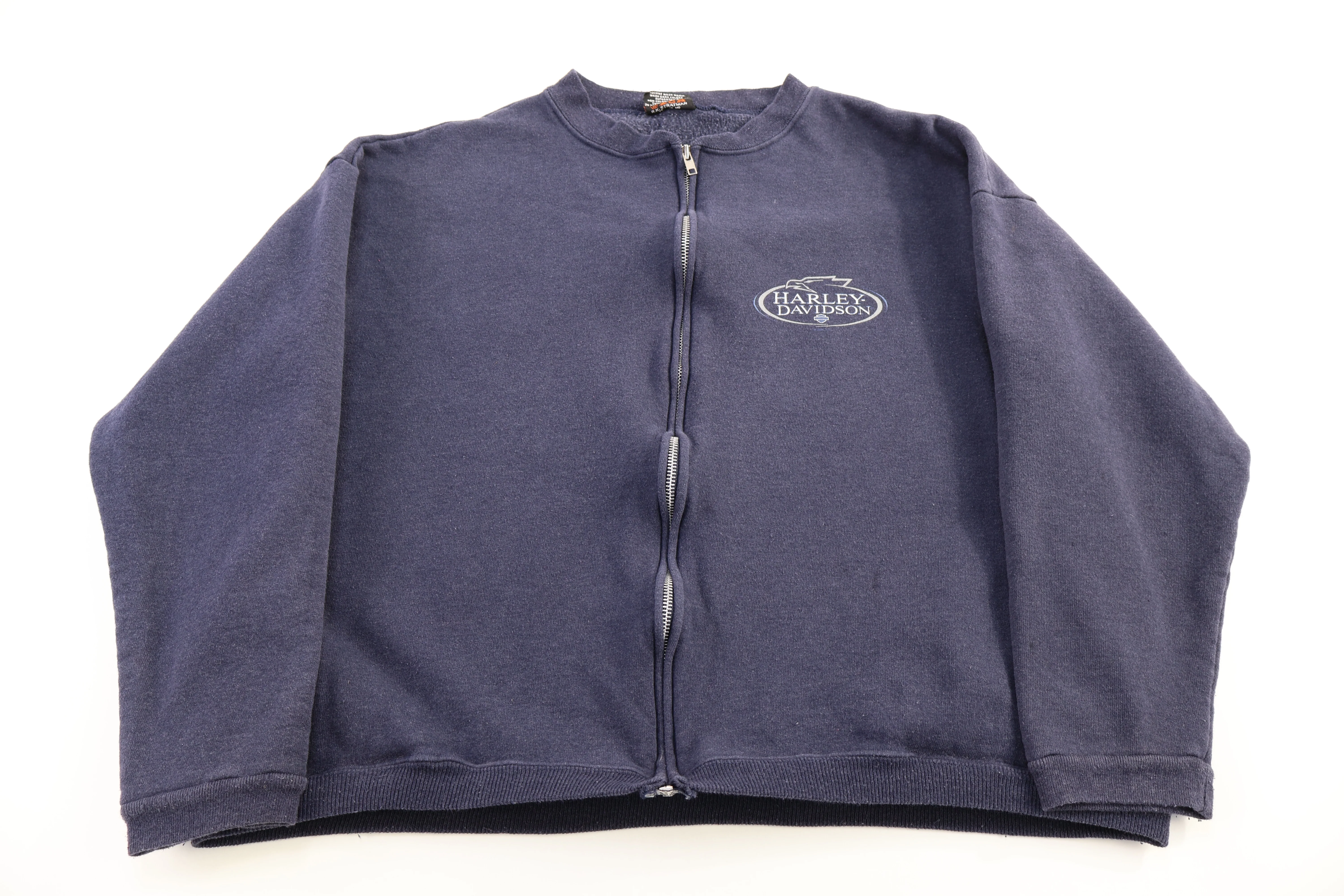 Harley Davidson Motorcycles Blue Full Zip Jacket