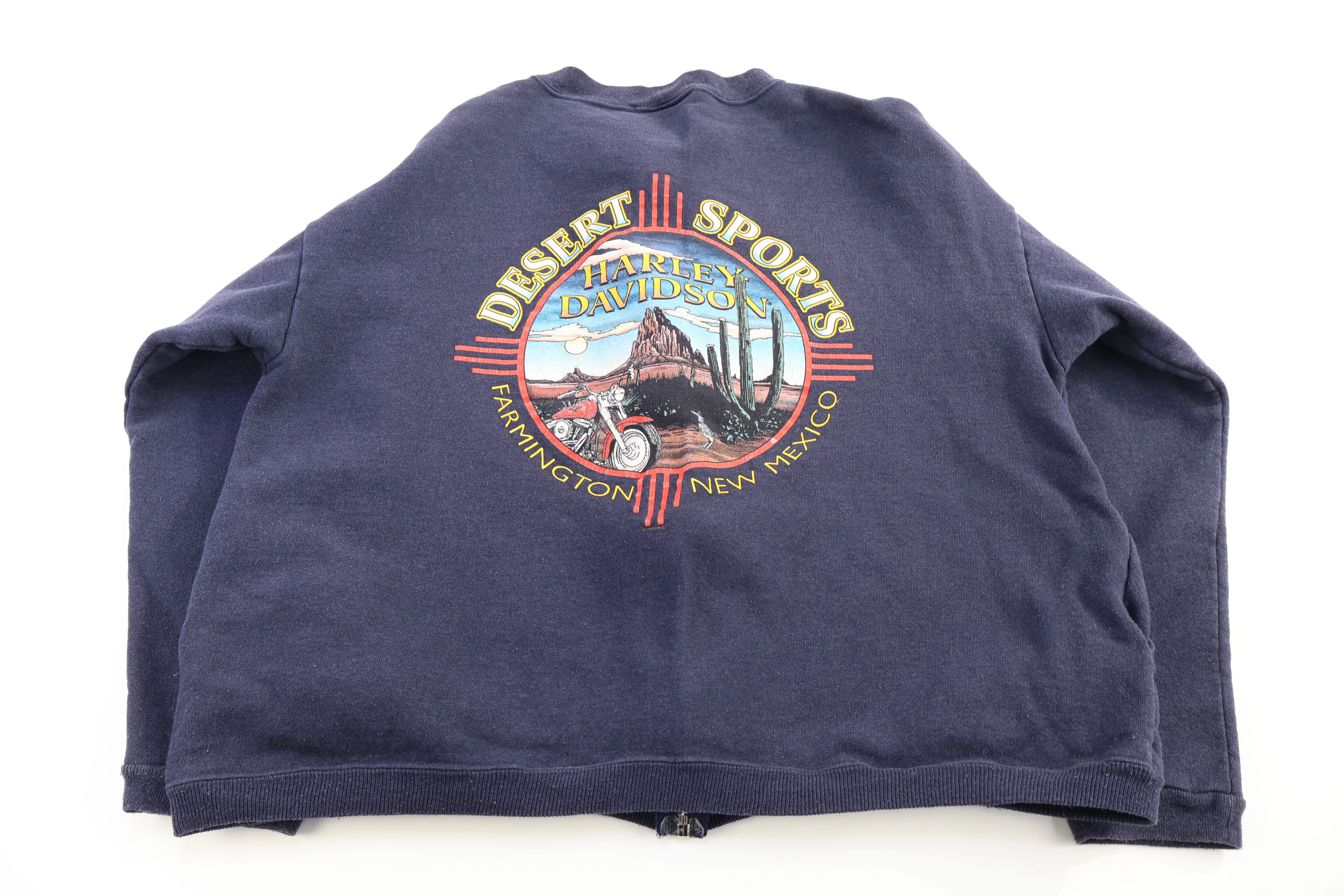 Harley Davidson Motorcycles Blue Full Zip Jacket - Image 2