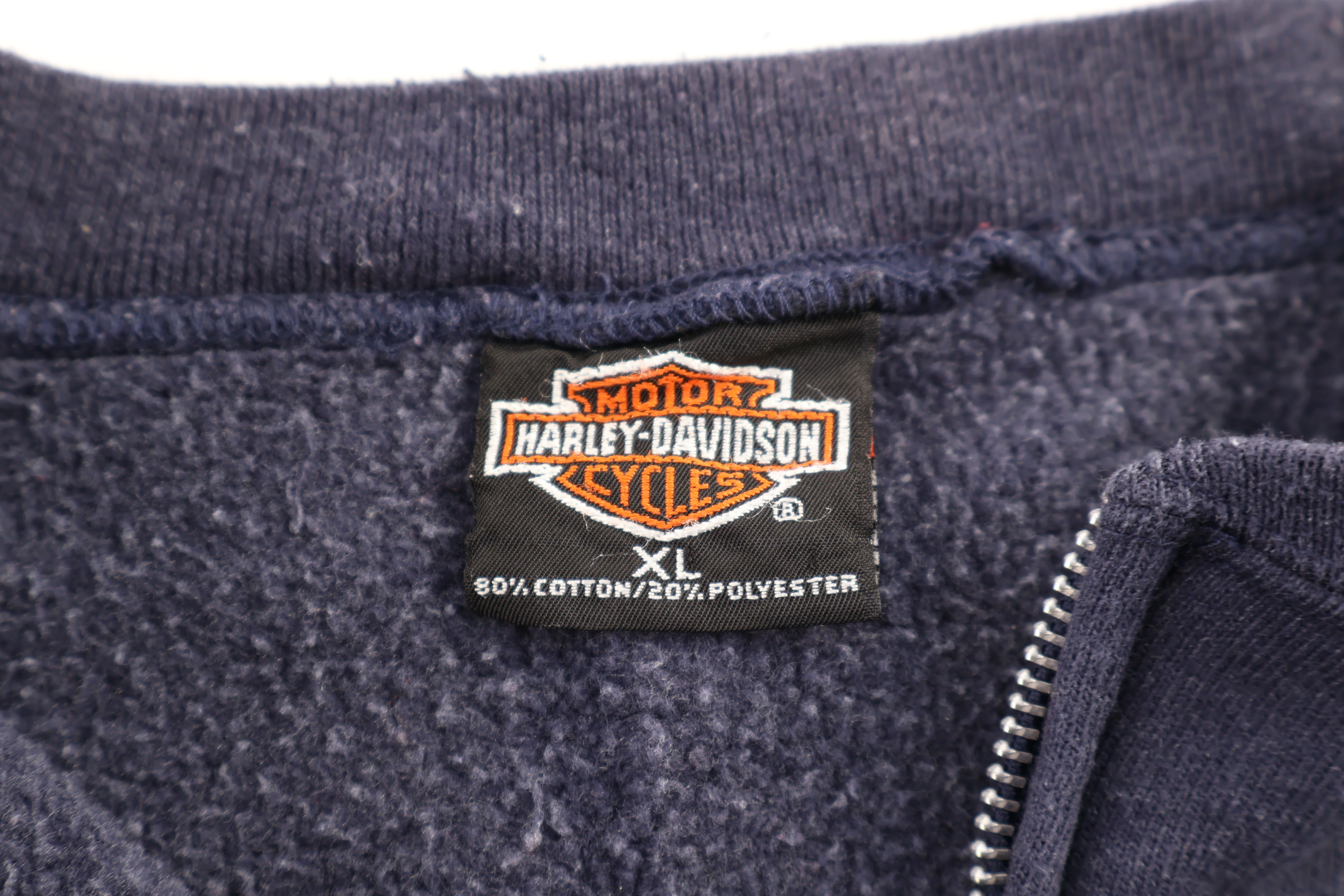 Harley Davidson Motorcycles Blue Full Zip Jacket - Image 3