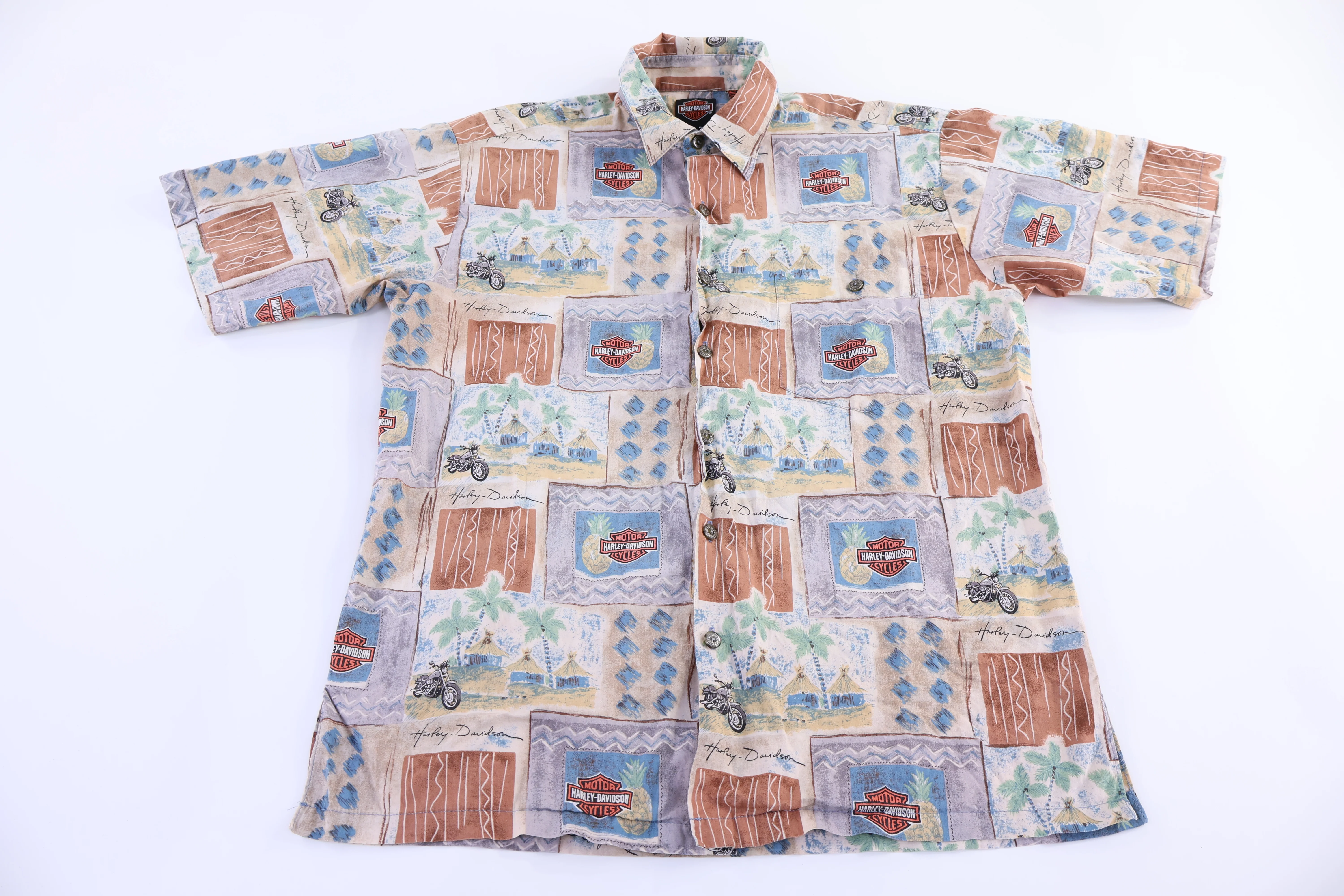 Harley Davidson Motorcycles Button Down