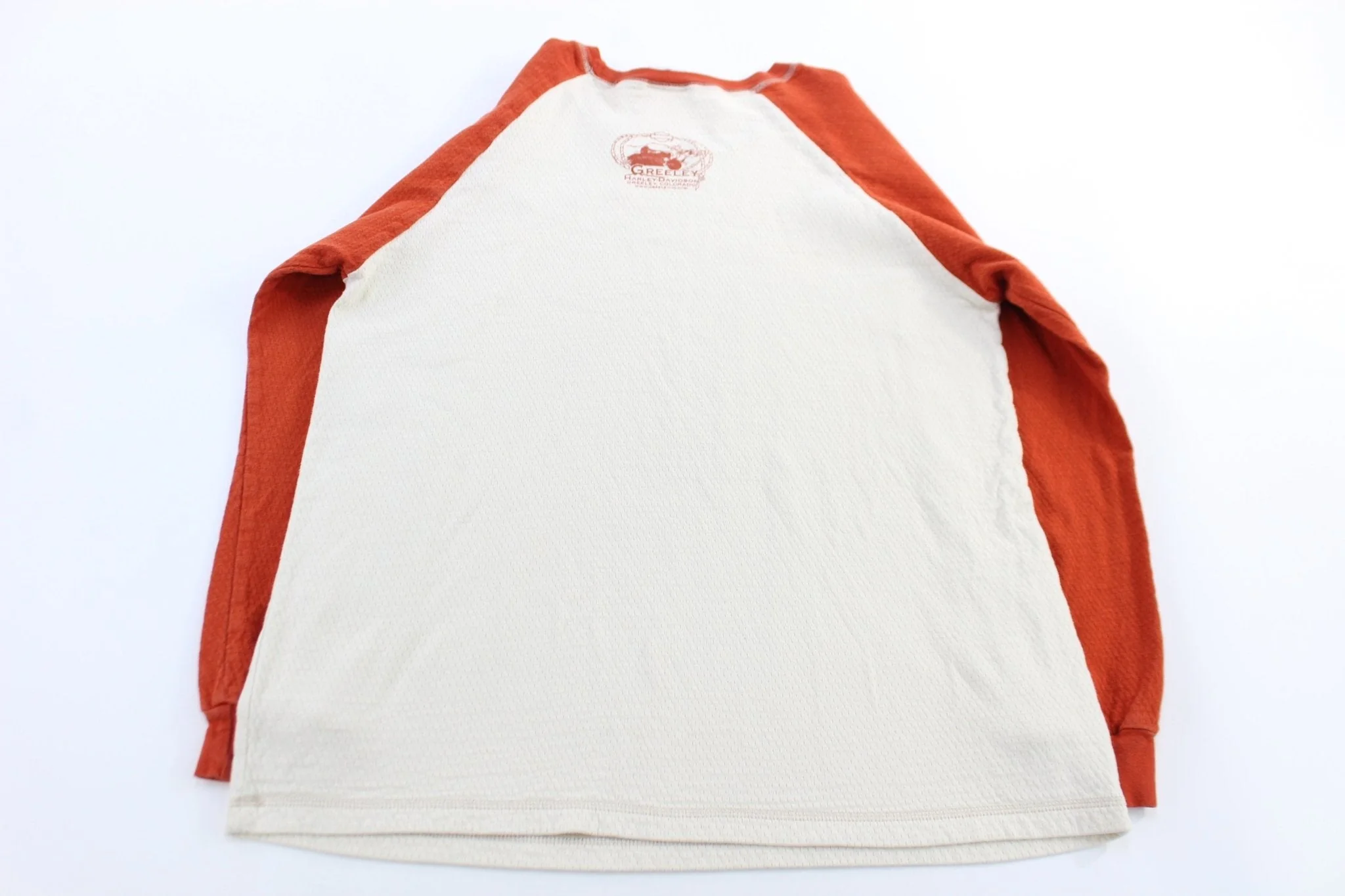 Harley Davidson Motorcycles Colorado Cream & Orange LS T-shirt - Image 3