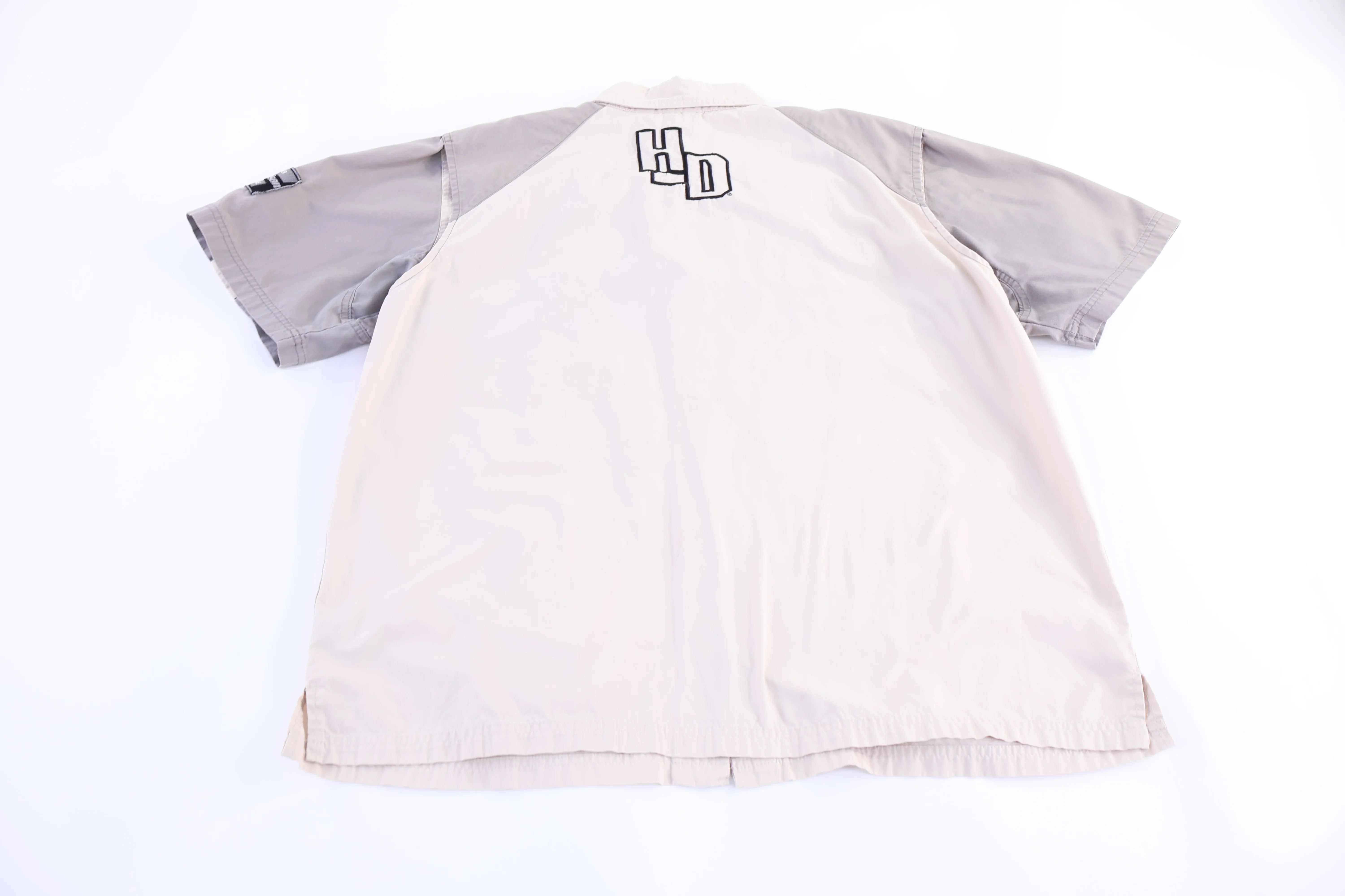 Harley Davidson Motorcycles Cream Button Down - Image 2