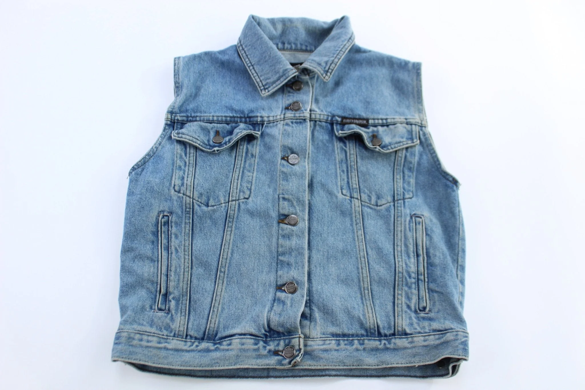 Harley Davidson Motorcycles Denim Vest - Image 3