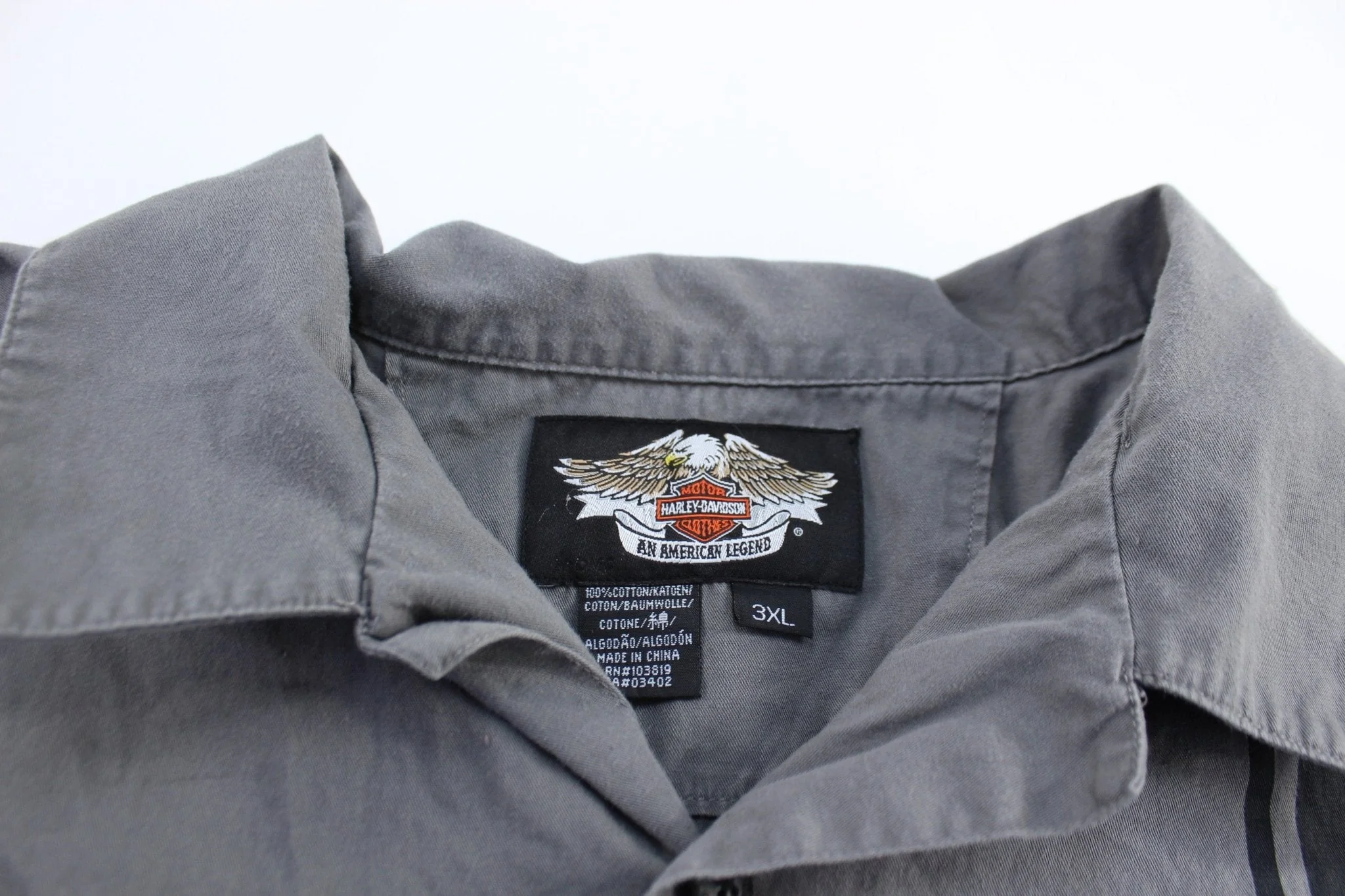 Harley Davidson Motorcycles Embroidered Biker Button Down Shirt - Image 3
