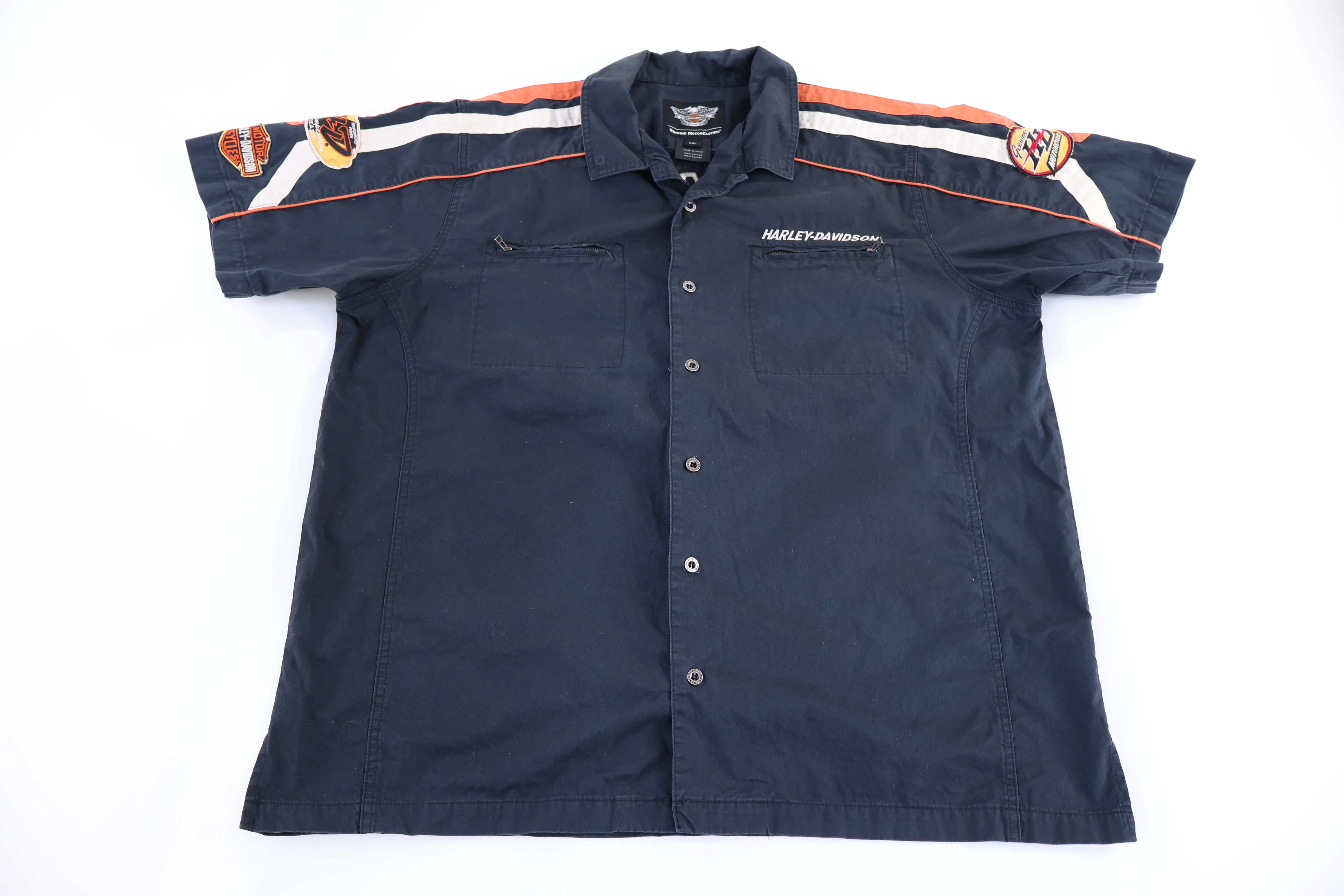 Harley Davidson Motorcycles Embroidered Button Down